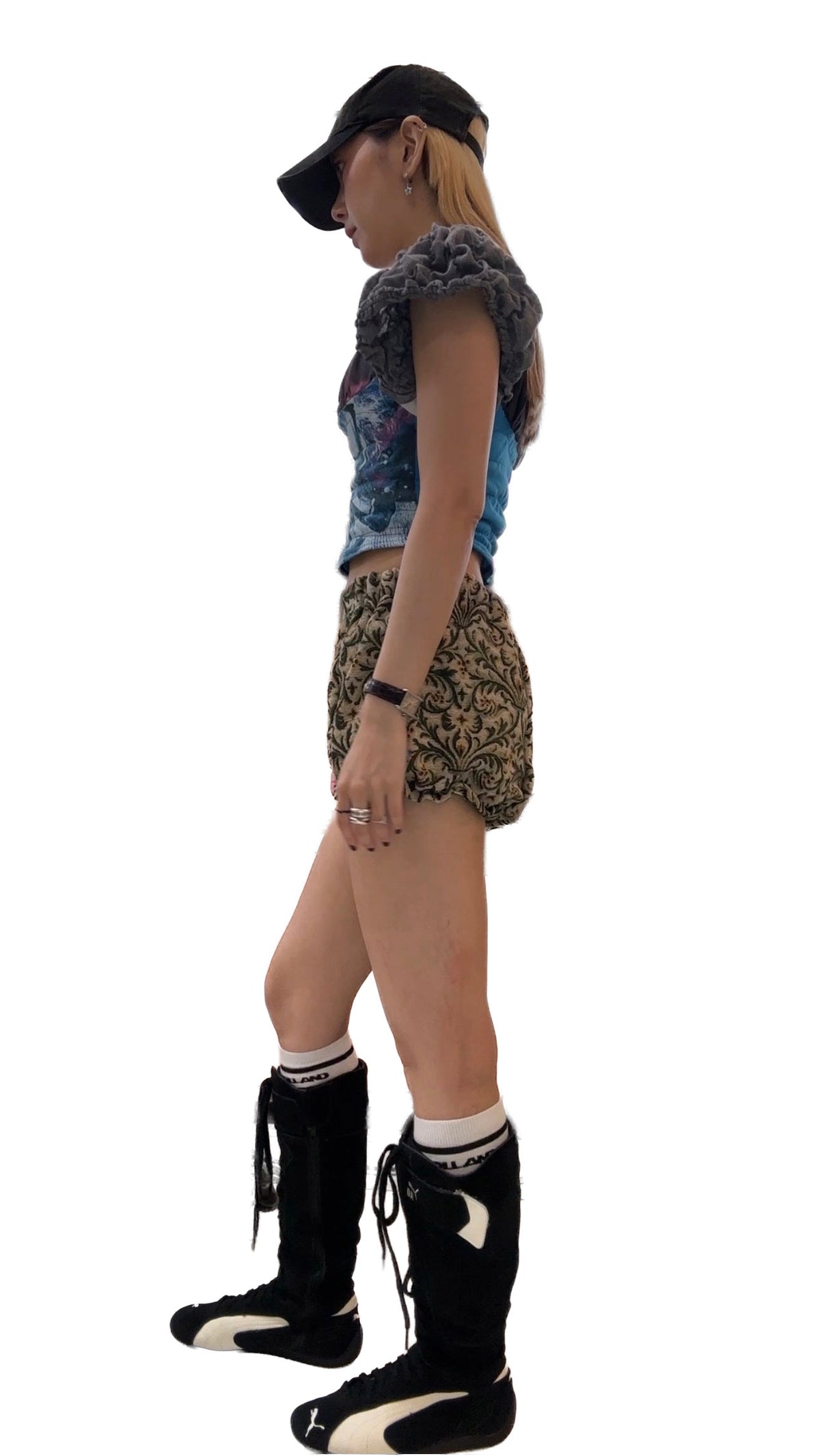 jacquard bloomer shorts/RM-［2606-059］