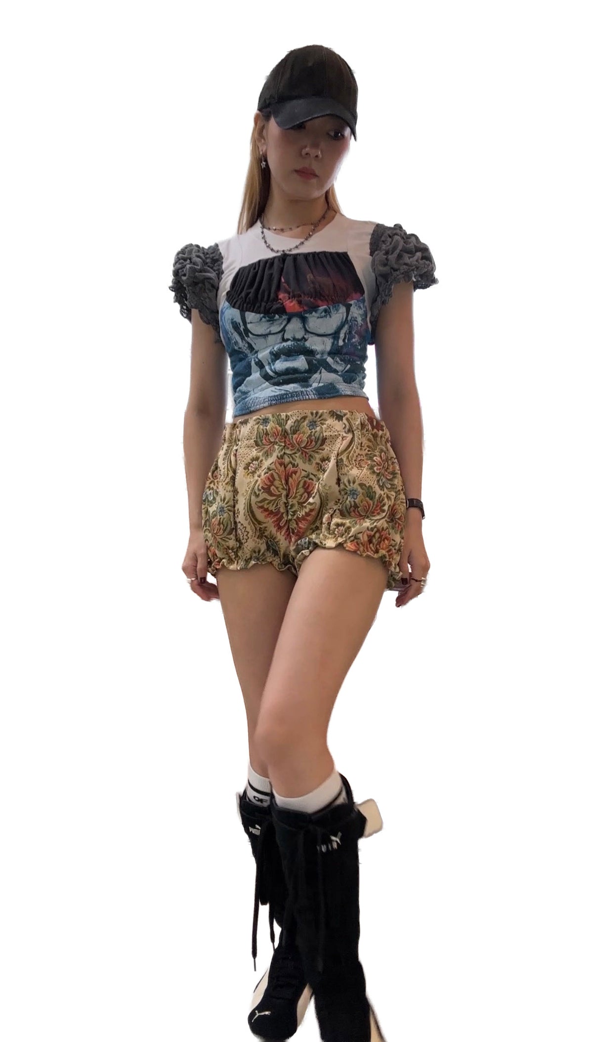jacquard bloomer shorts/RM-［2606-062］