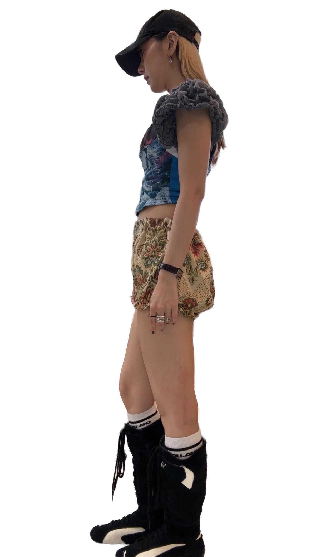 jacquard bloomer shorts/RM-［2606-062］