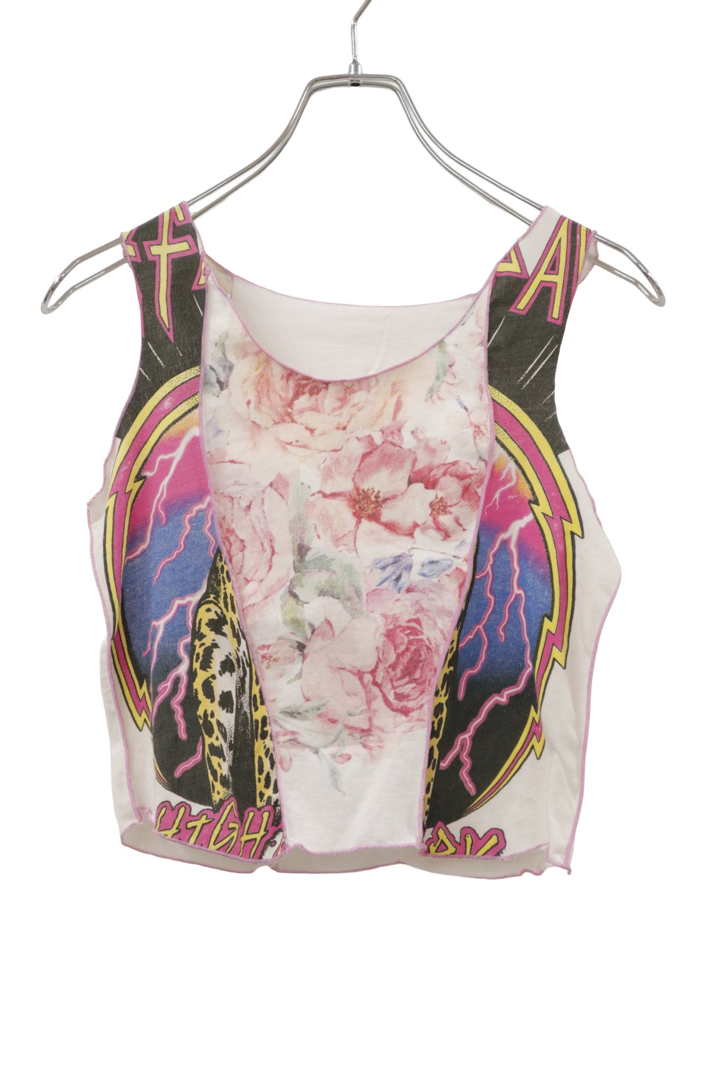 rock flower docking tanktop/RM-［2606-016］