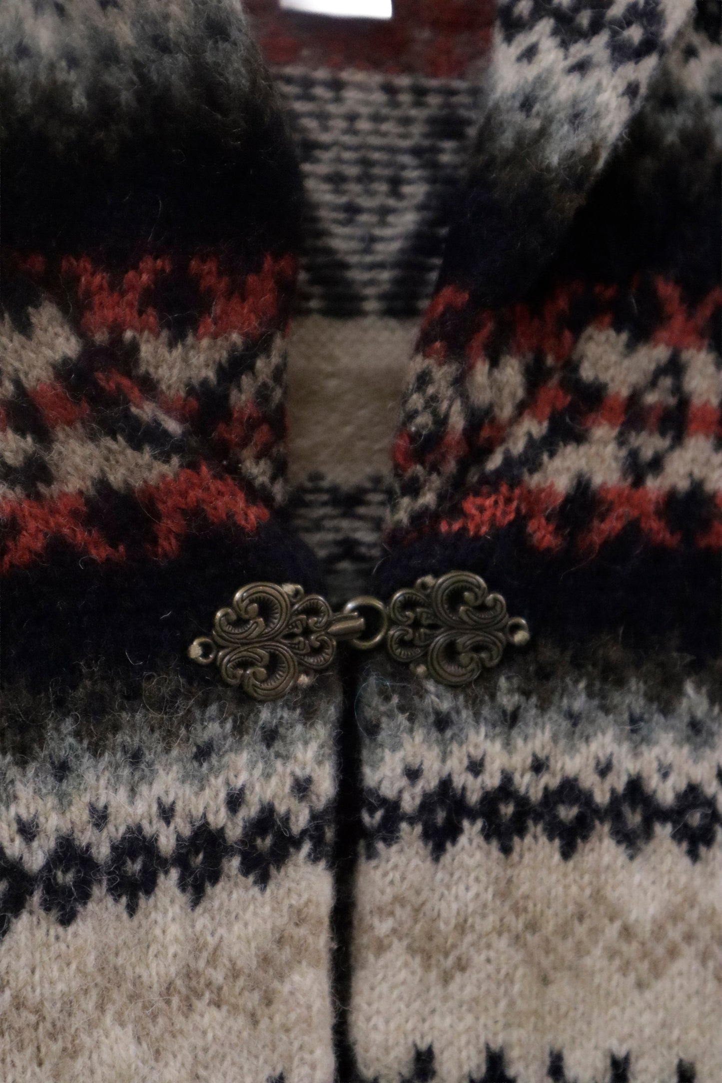 90’s SUSAN BRISTOL nordic cardigan / NV-［2601-021］