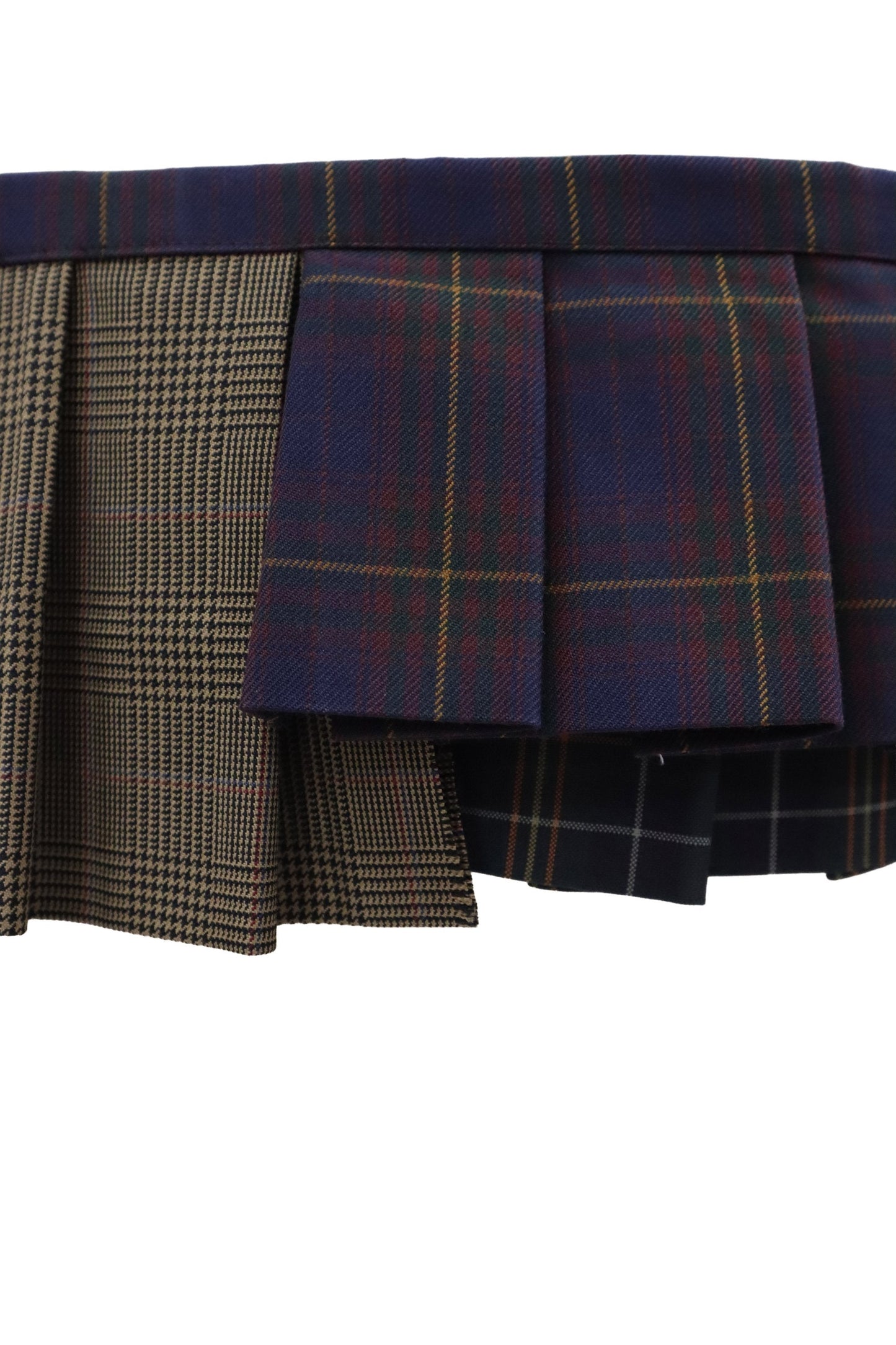 plaid tiered mini skirt/RM-［2607-050］