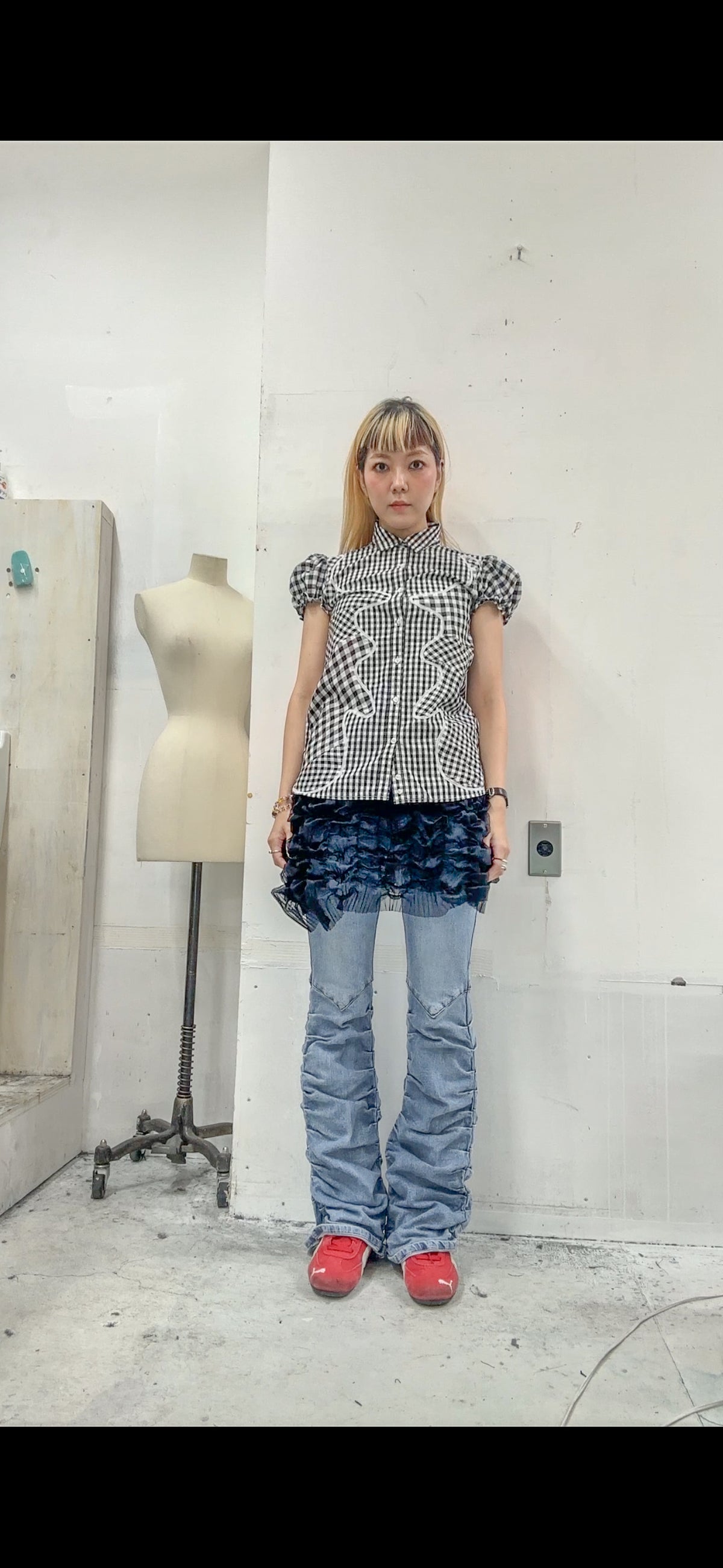 western motif shirt/RM-［2607-088］
