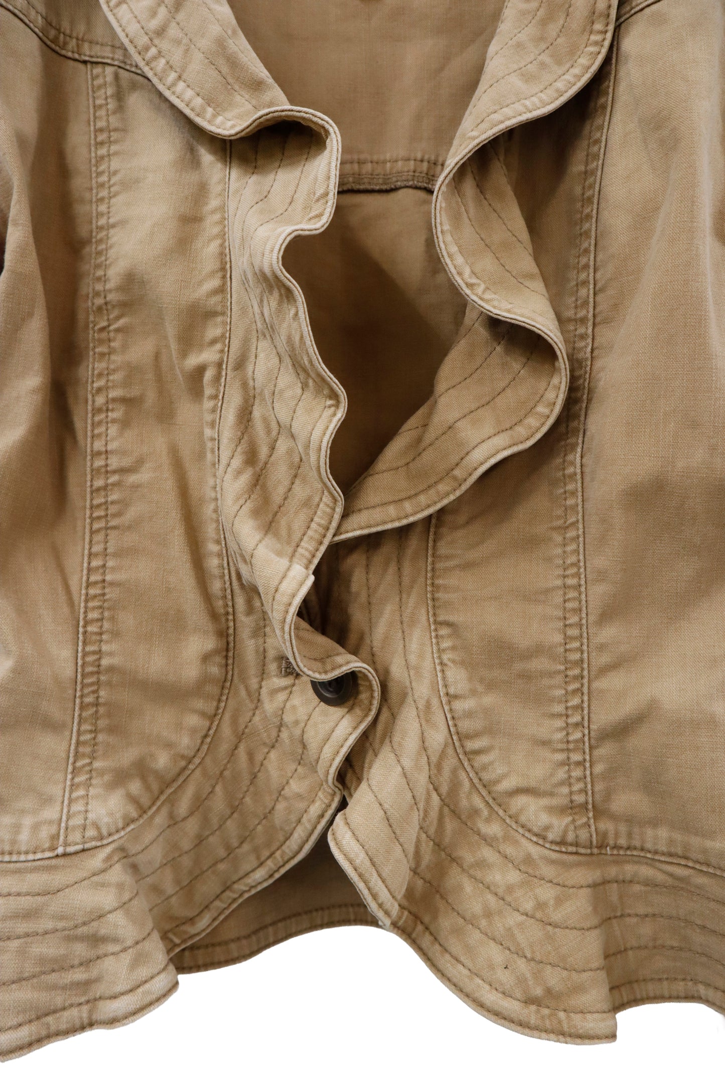 Vintage Washed Ruffle Twill Jacket /U-［2601-056］