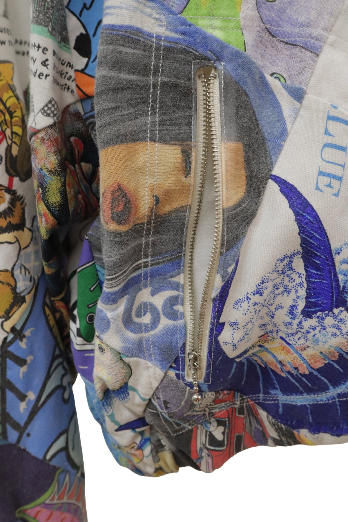 patchwork zip f hoodie/RM-［2608-093］
