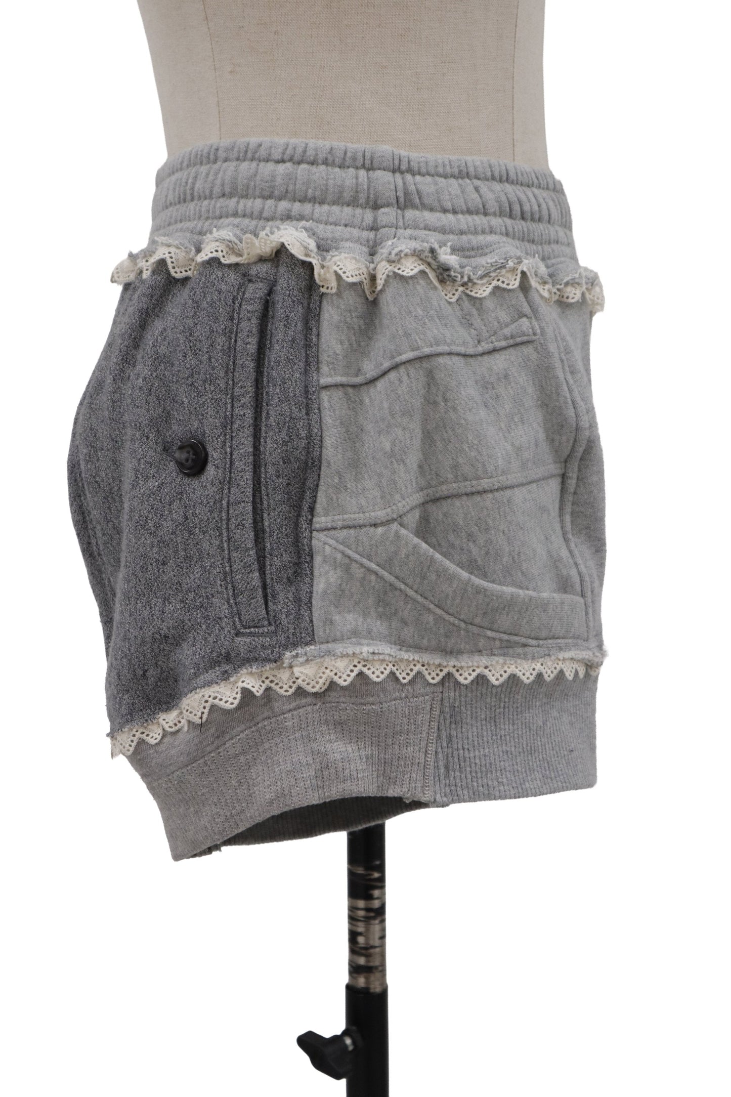 lace sweat shorts/RM-［2606-034］