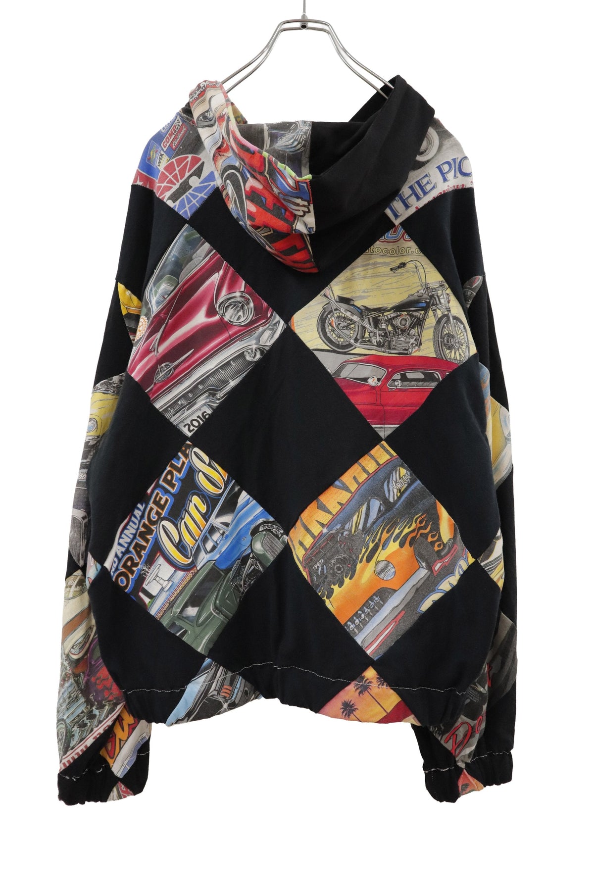 patchwork zip f hoodie/RM-［2608-094］