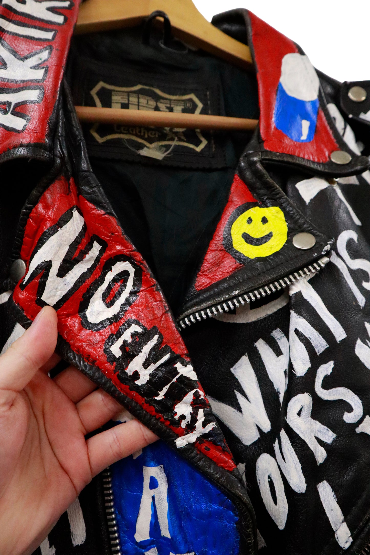 80’s leather riders jacket / NV-［2601-044］