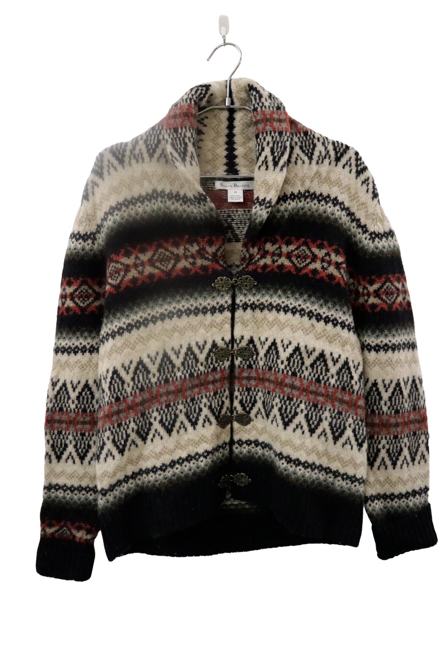 90’s SUSAN BRISTOL nordic cardigan / NV-［2601-021］