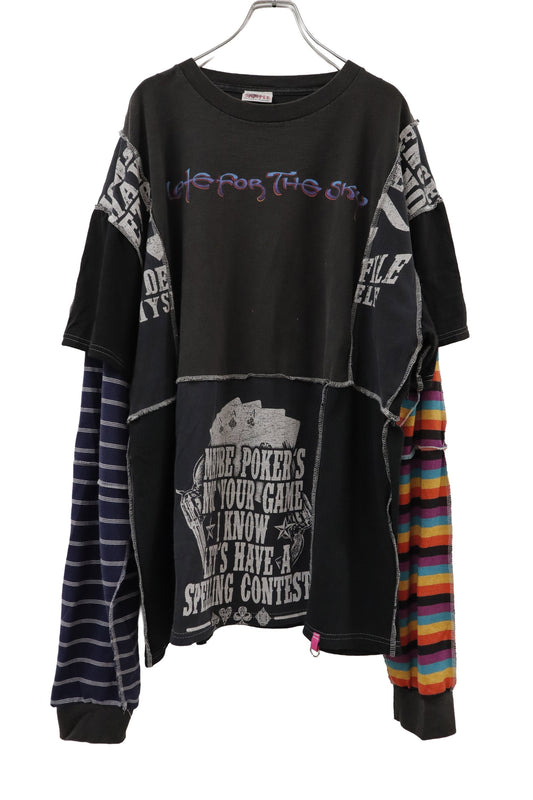 patchwork big long tee/RM-［2608-083］