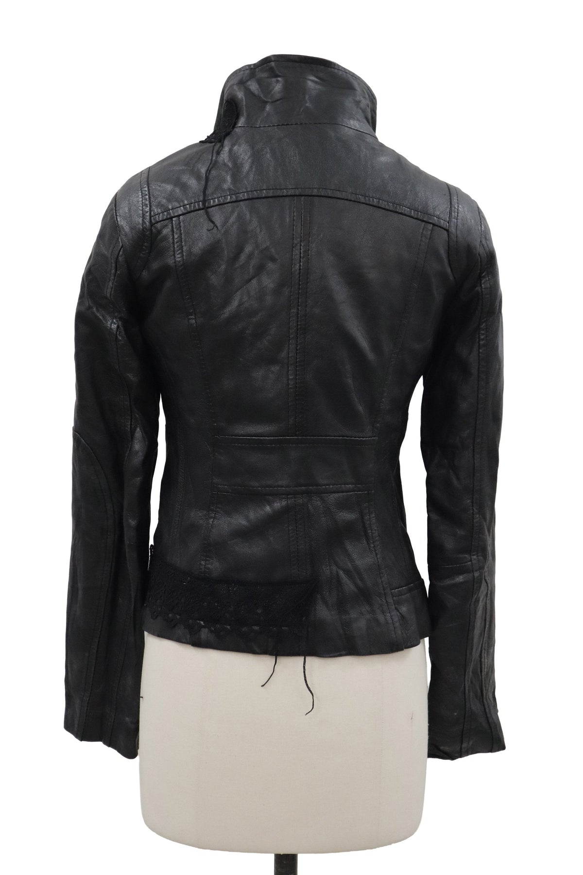 lace leather jacket/RM-［2608-104］