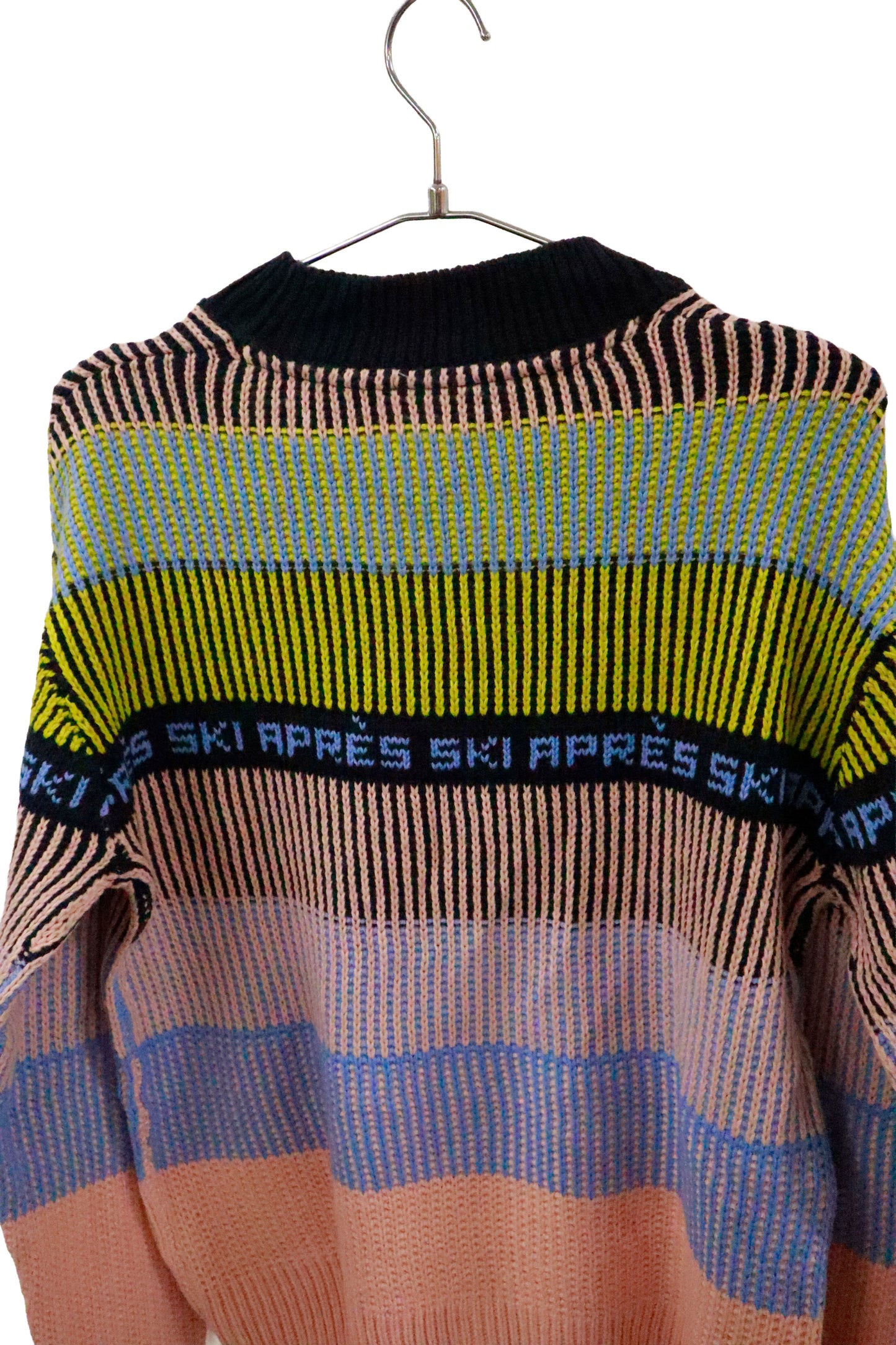 00's border knit sweater /U-［2601B-011］