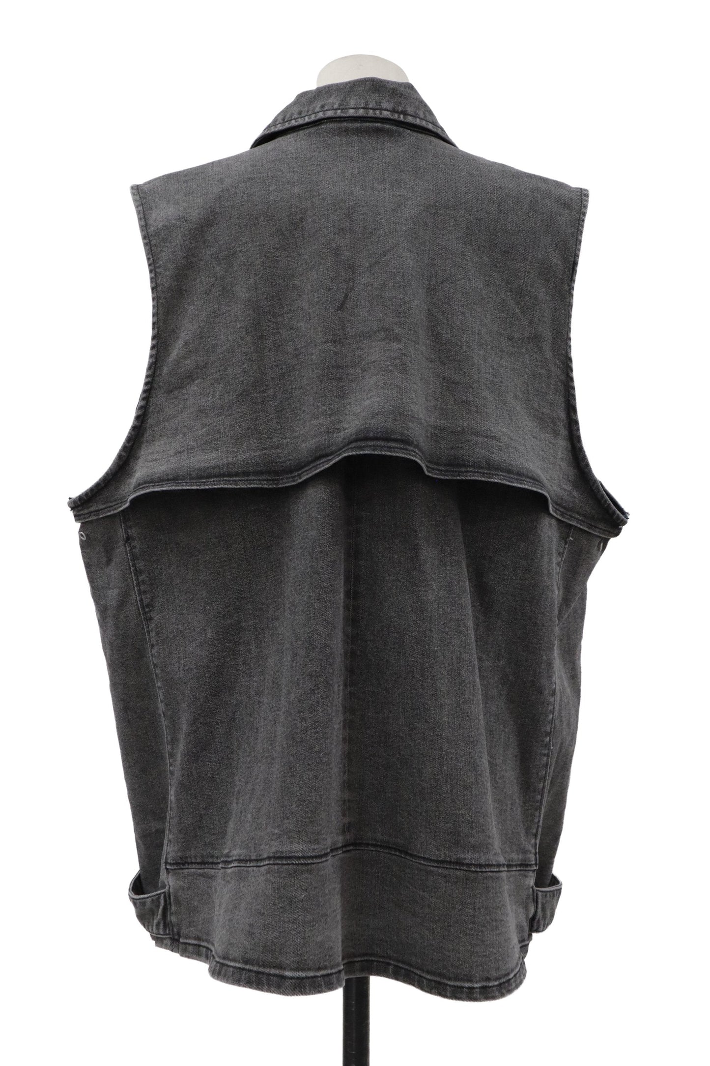 black denim riders vest /U-［2606-009］