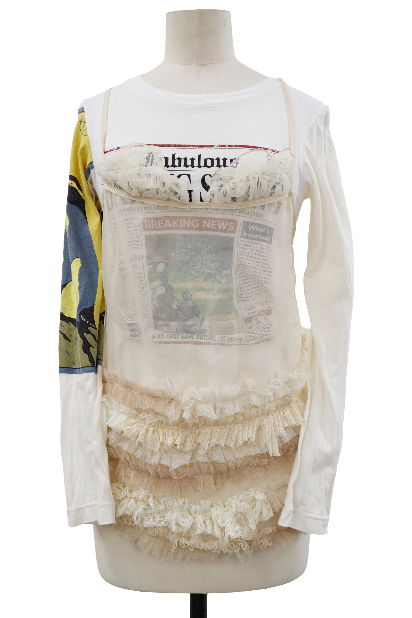 ruffle sheer tops/RM-［2604-029］