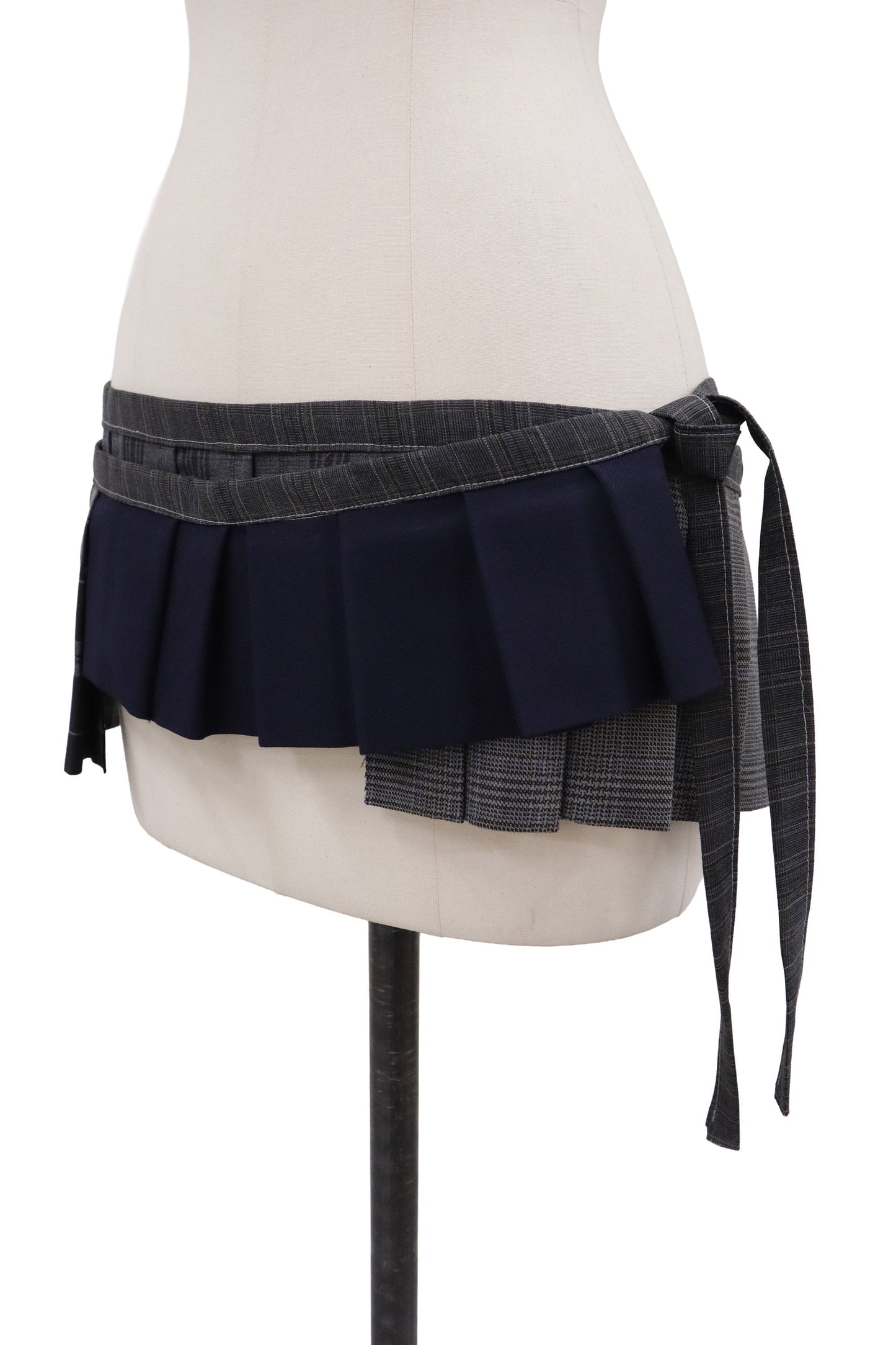 plaid tiered mini skirt/RM-［2607-044］