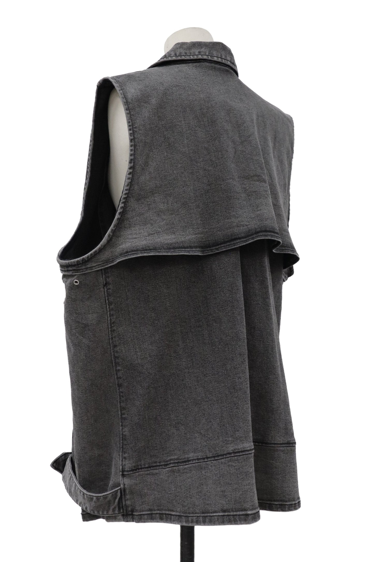 black denim riders vest /U-［2606-009］