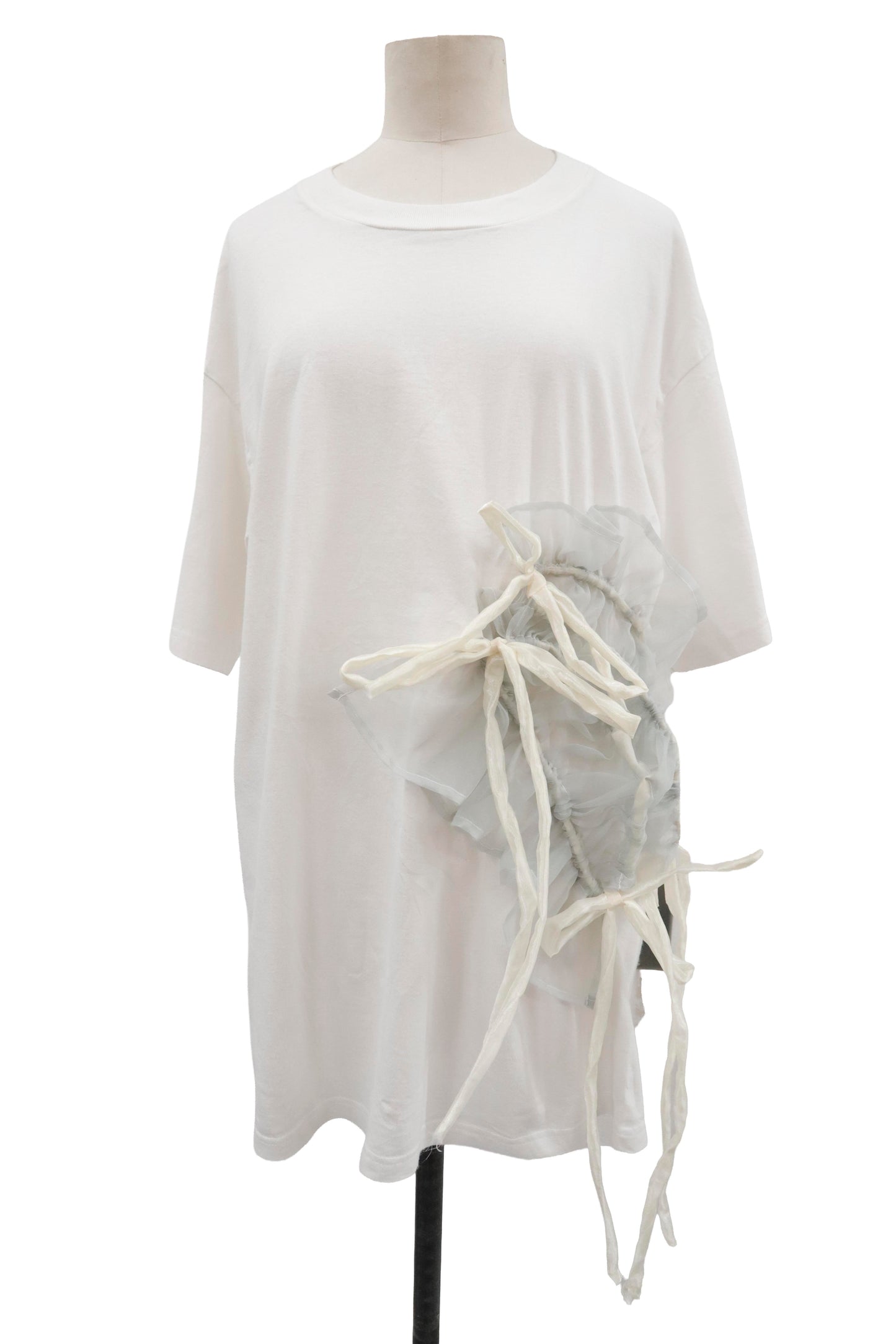 shirring ribbon tee/RM-［2605-028］