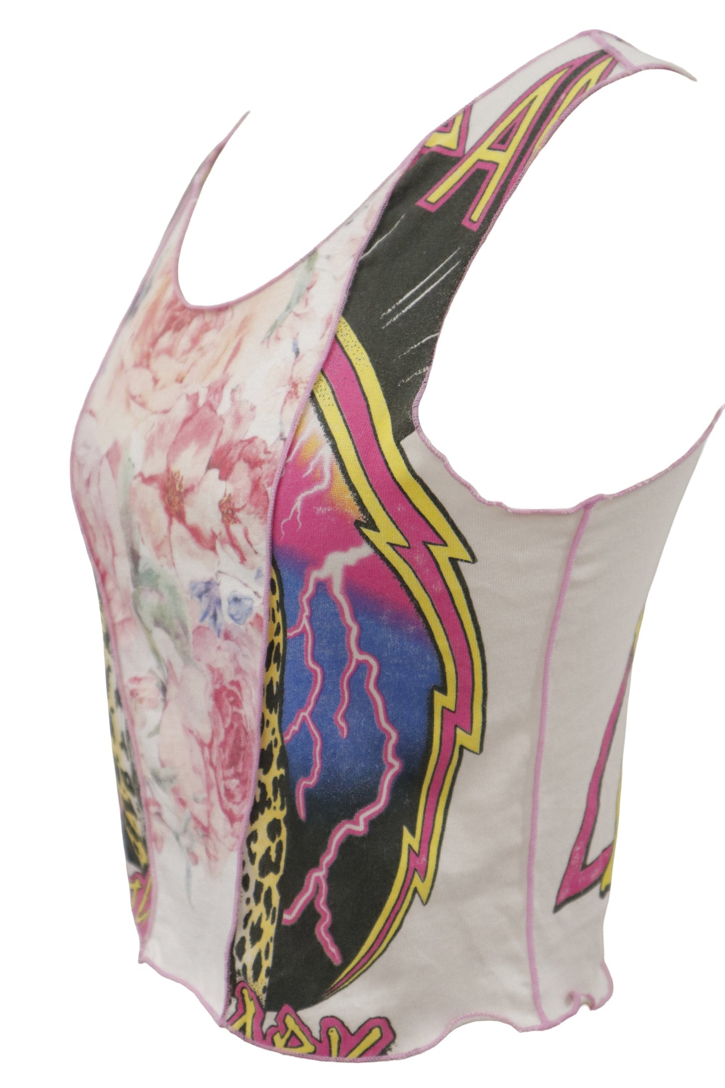 rock flower docking tanktop/RM-［2606-016］