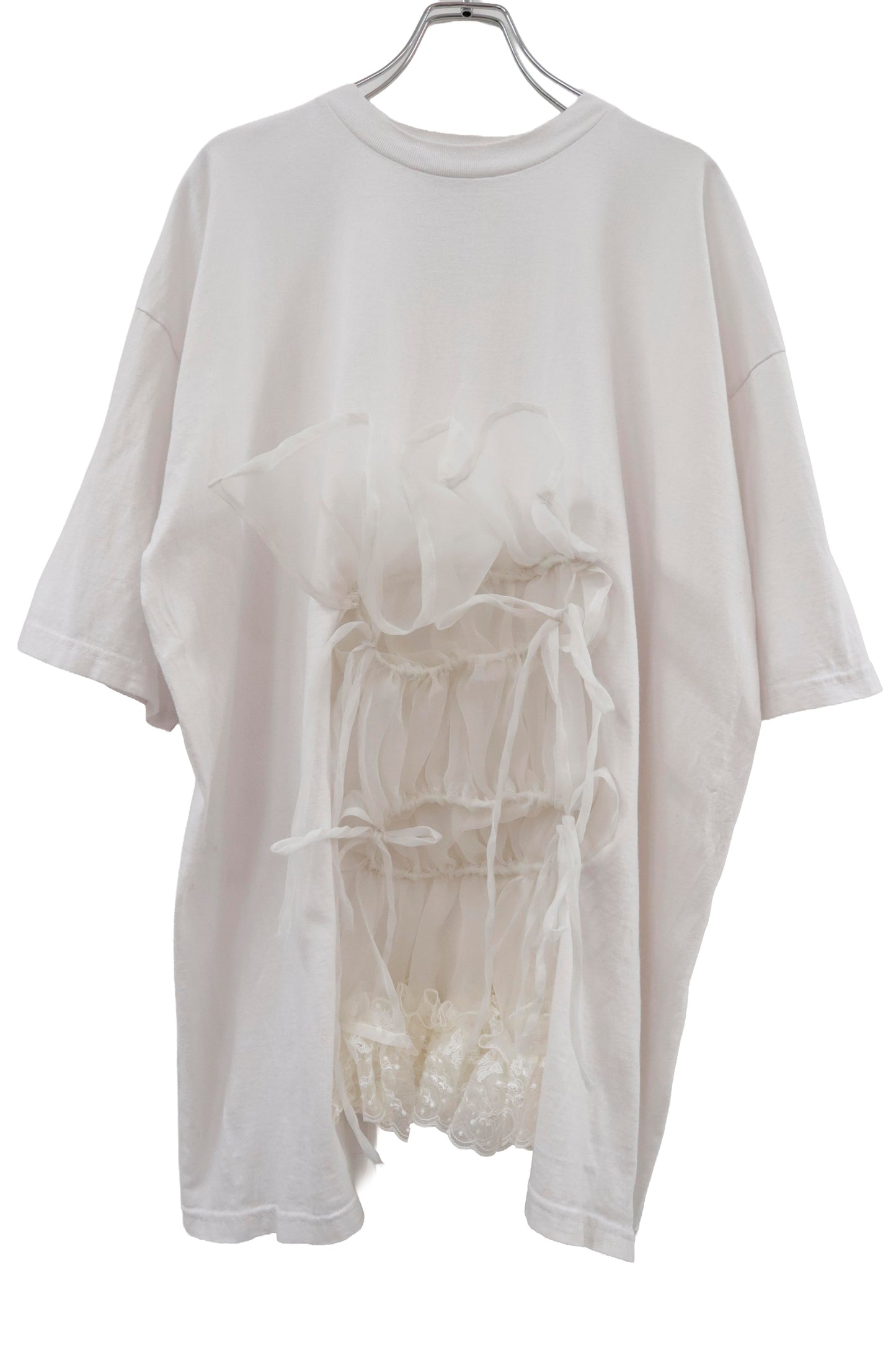 shirring ribbon tee/RM-［2605-033］