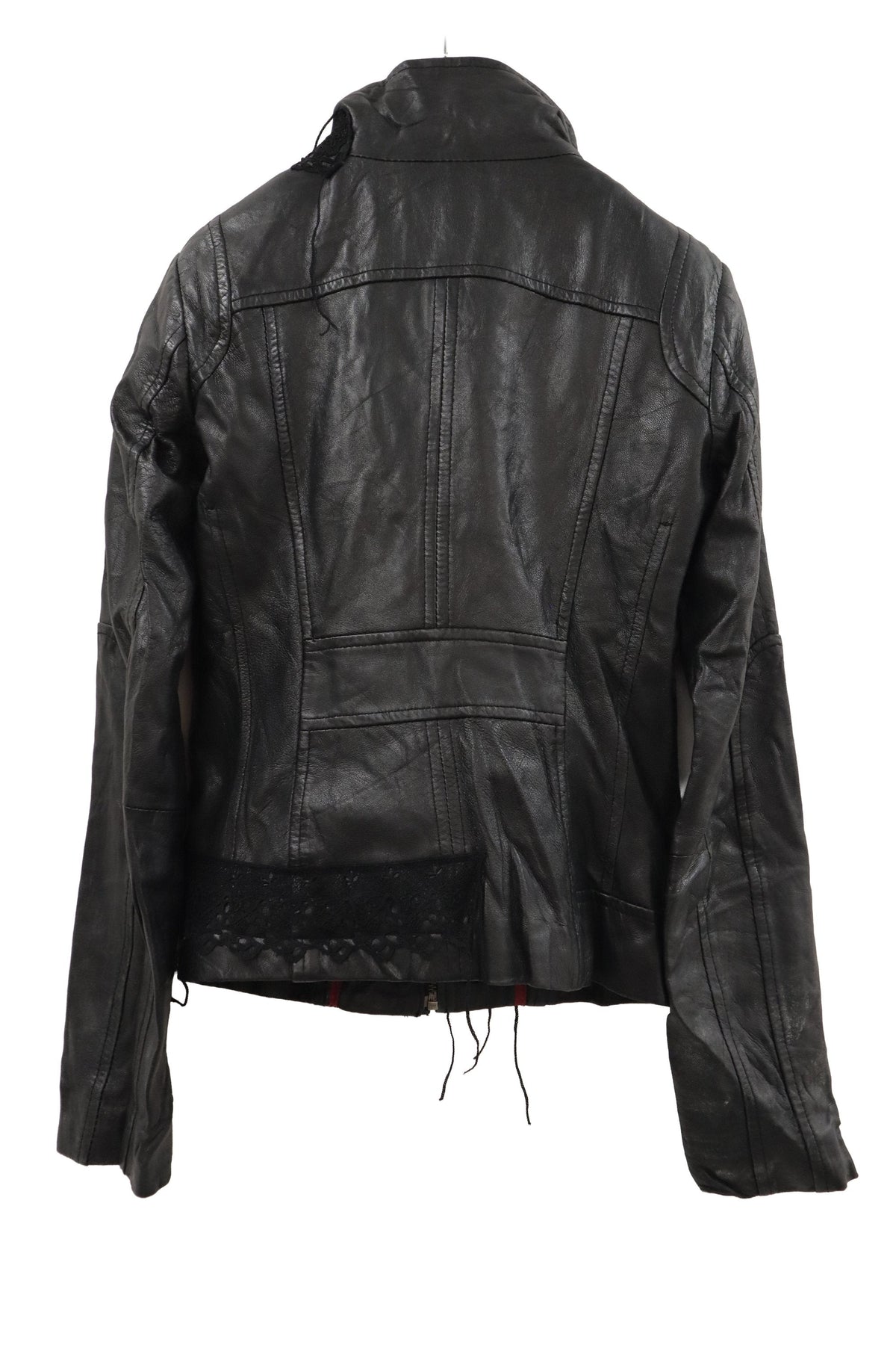 lace leather jacket/RM-［2608-104］