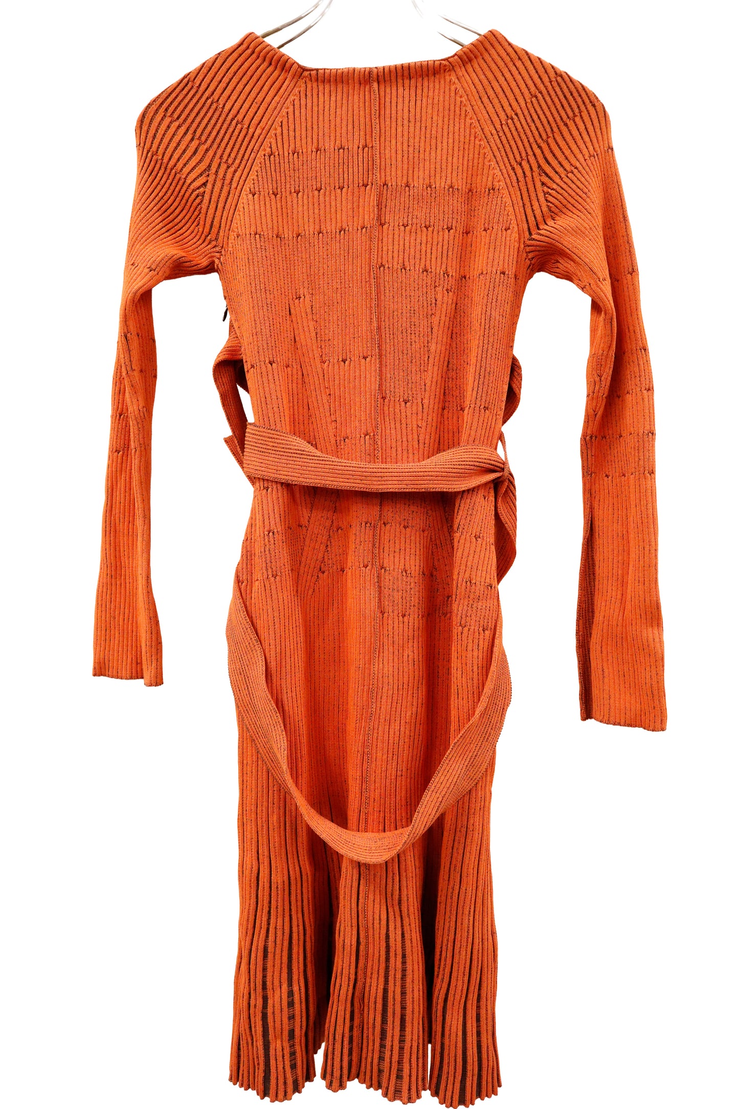rib knit belt dress/U-［2603-007］