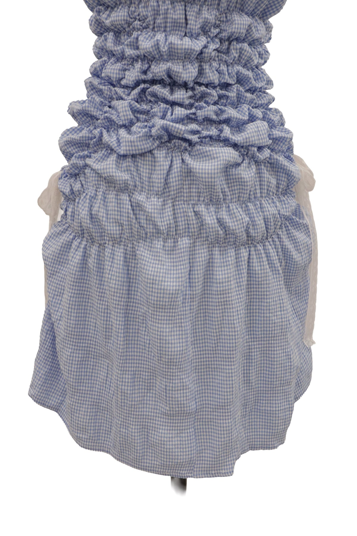 gingham shirring dress/KUSHA KUSHA PLAN/RM-［2607-081］