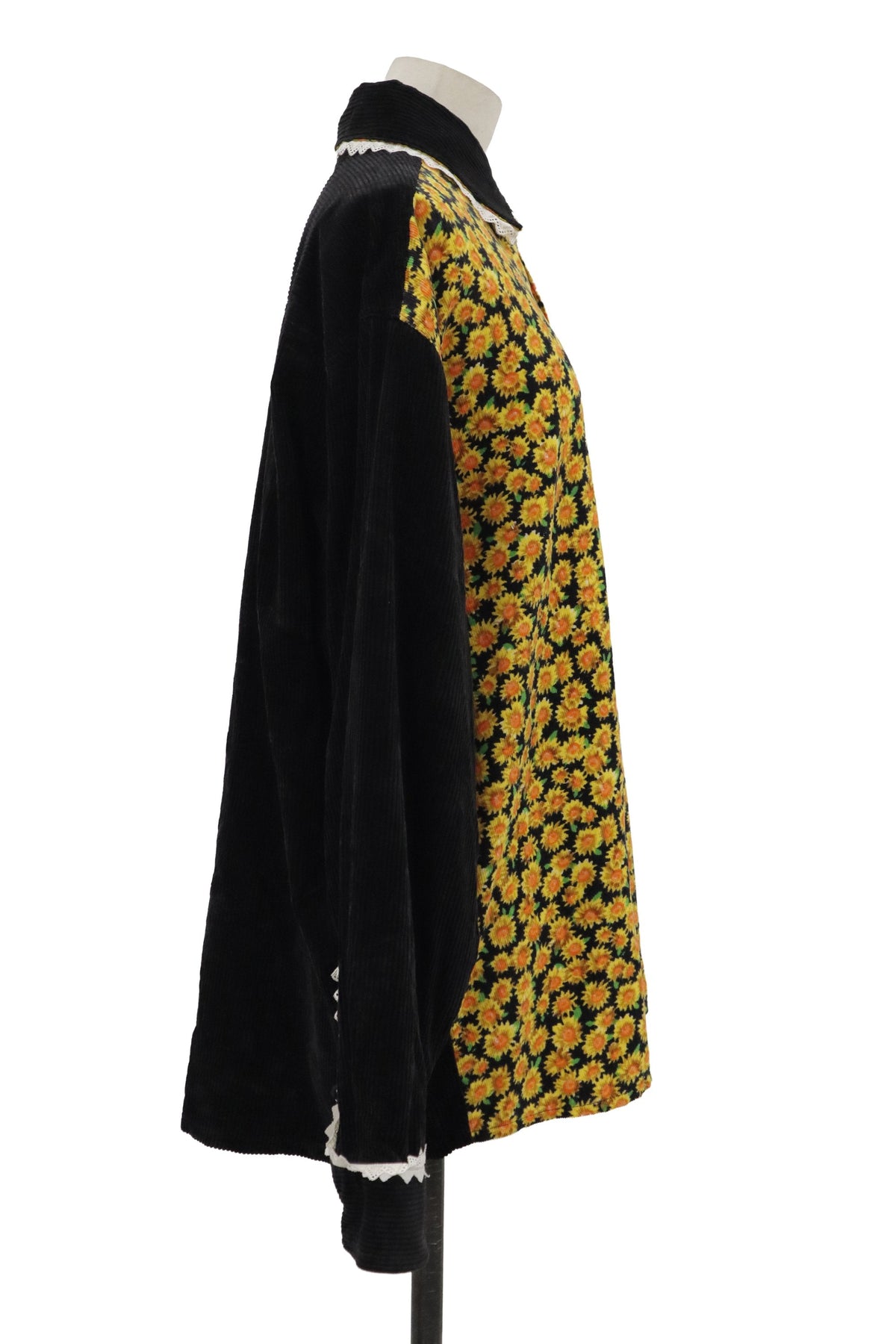 flower print corduroy shirt/RM-［2608-102］
