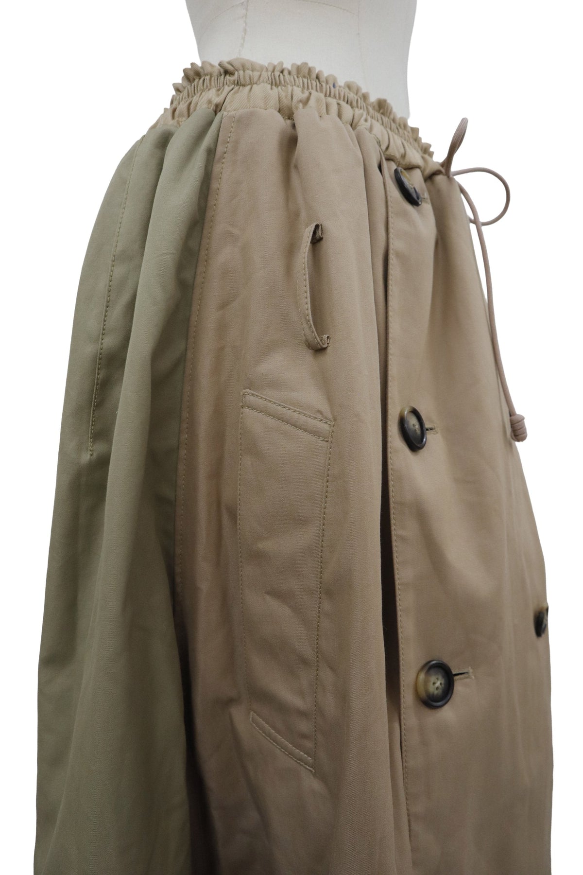 upcycled trench coat skirt/RM-［2608-019］