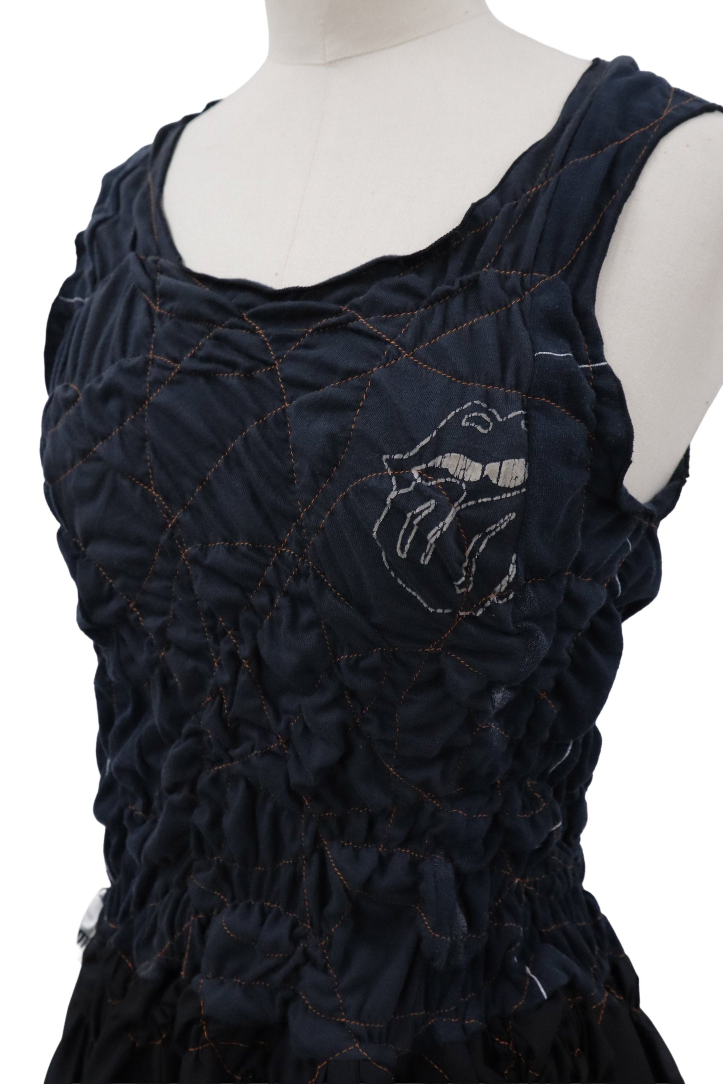 KUSHA KUSHA PLAN/cut saw dress/RM-［2607-006］