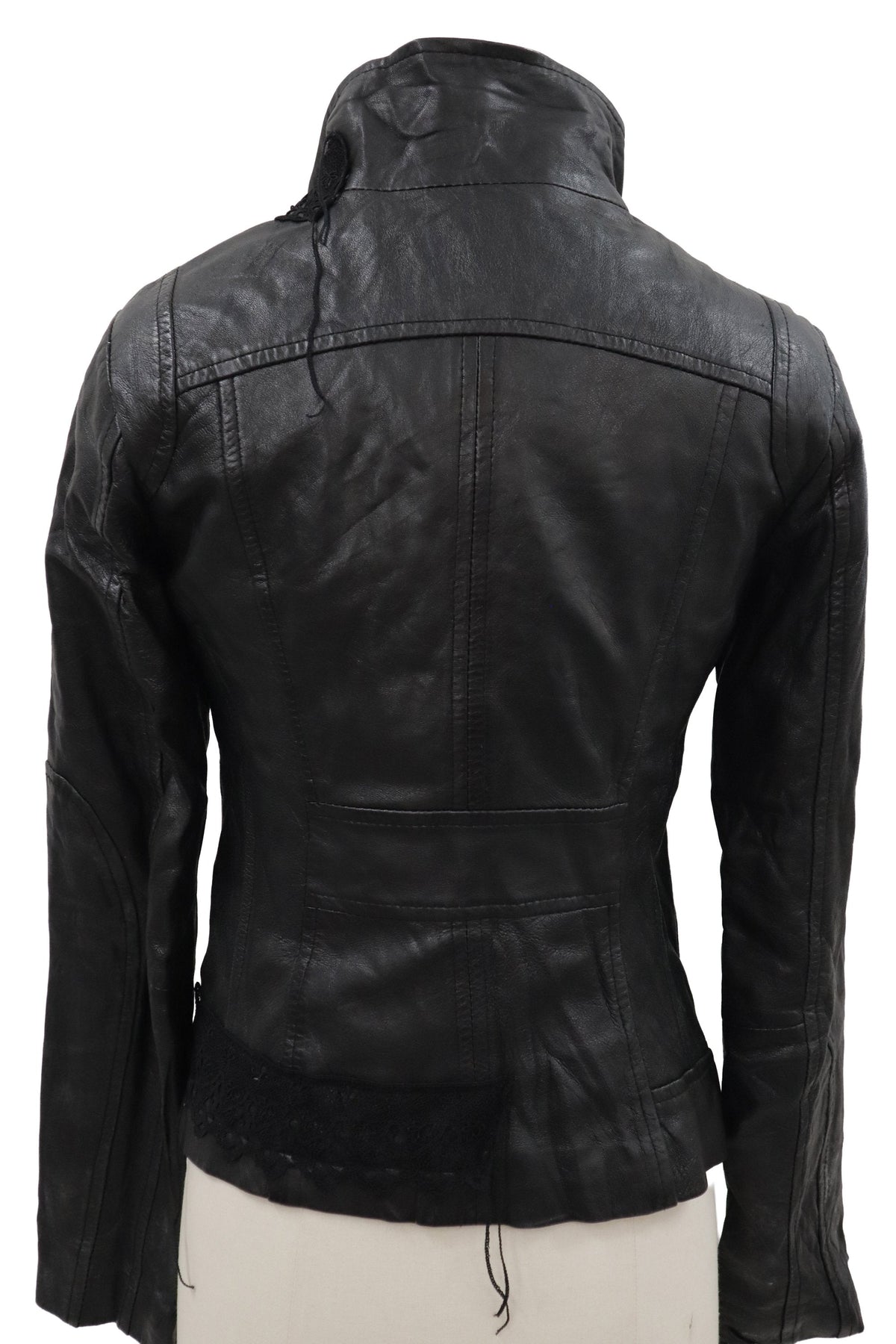 lace leather jacket/RM-［2608-104］