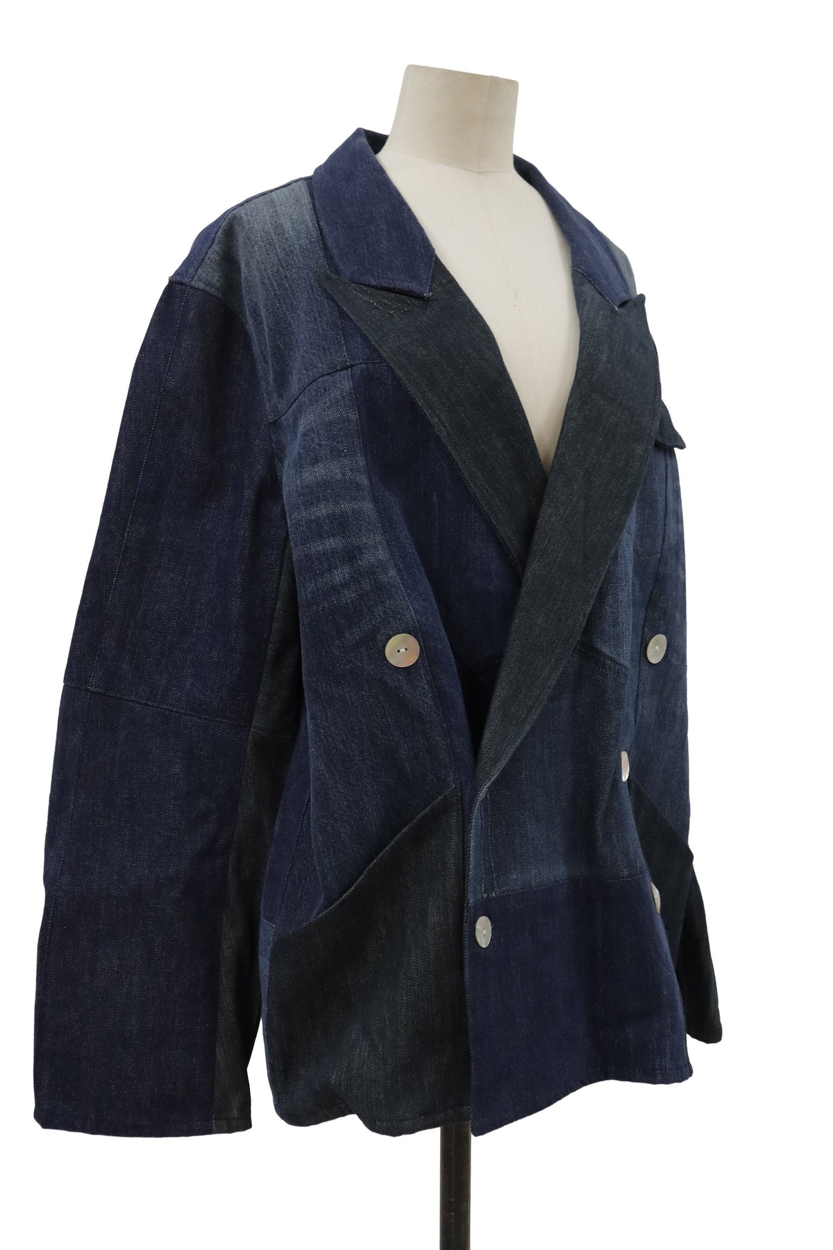 patchwork denim jacket/RM-［2608-096］