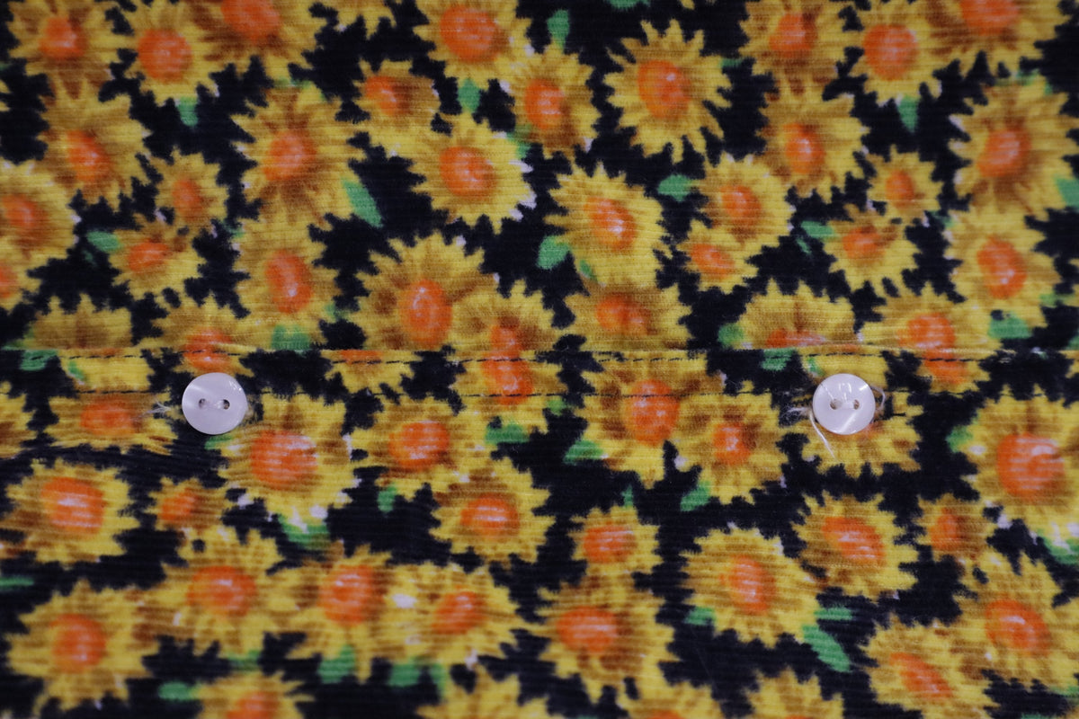 flower print corduroy shirt/RM-［2608-102］