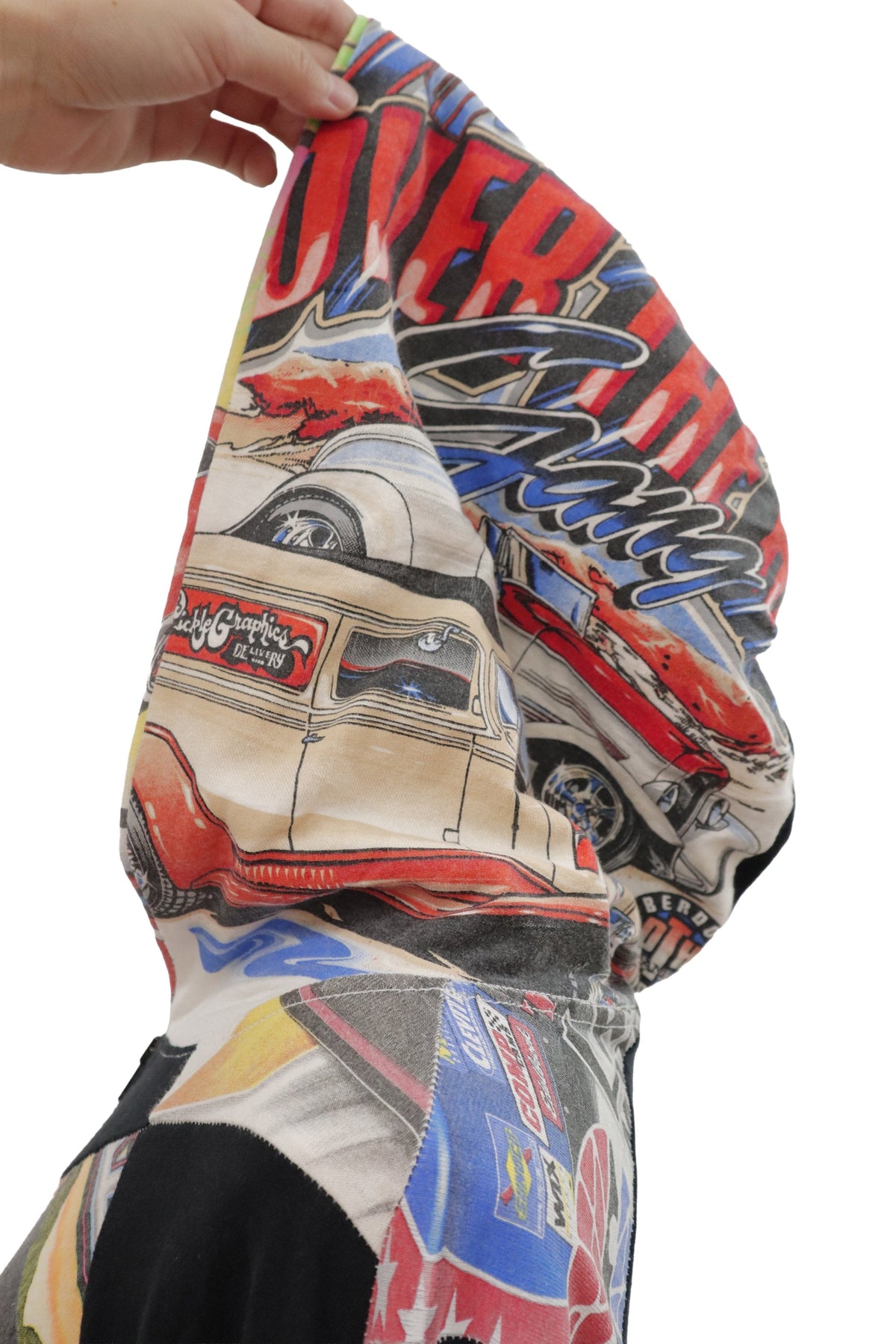 patchwork zip f hoodie/RM-［2608-094］
