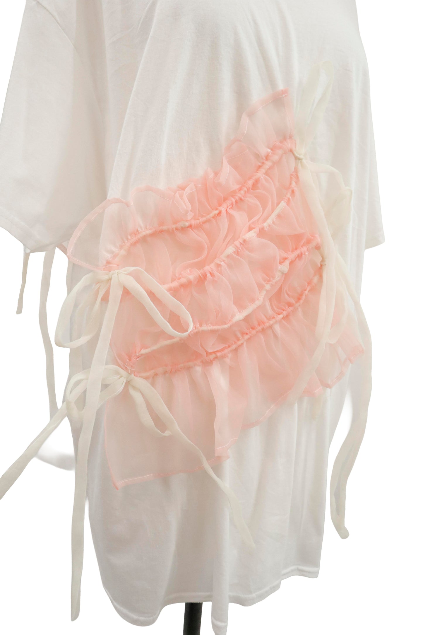 shirring ribbon tee/RM-［2605-030］