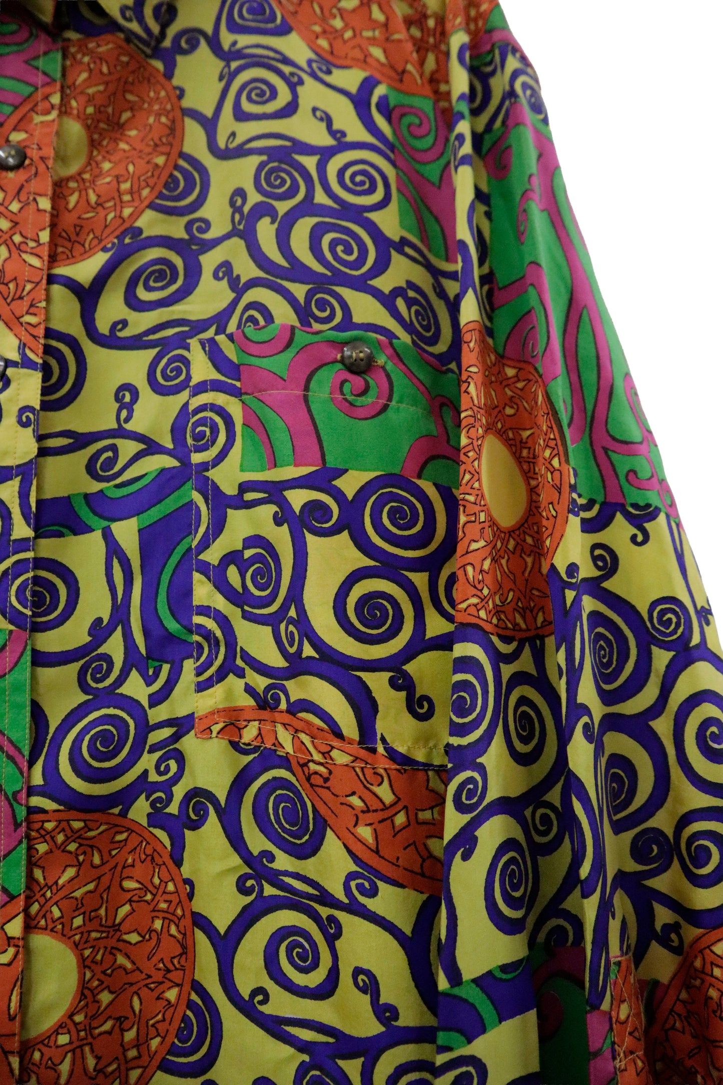 80’s silk shirt / NV-［2601-025］