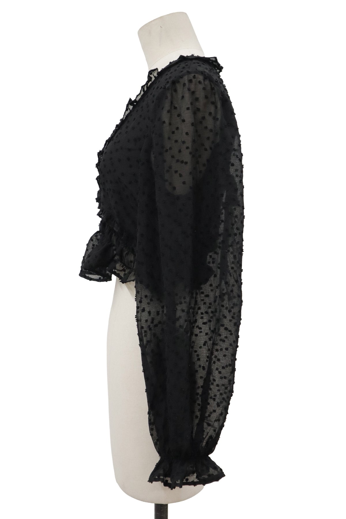 lace up shirring tops/RM-［2608-053］