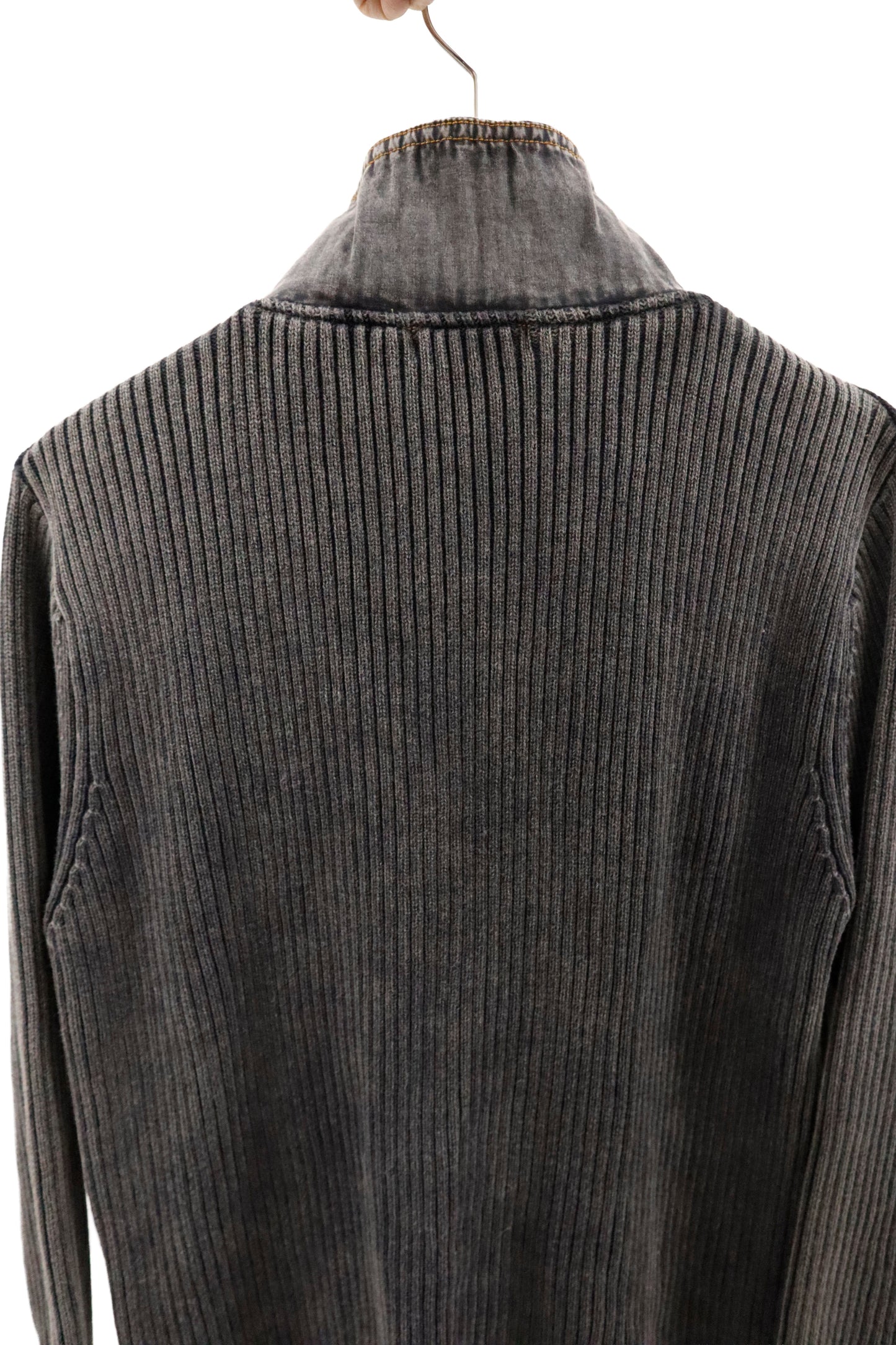 rib knit ZIP tops/U-［2603-004］