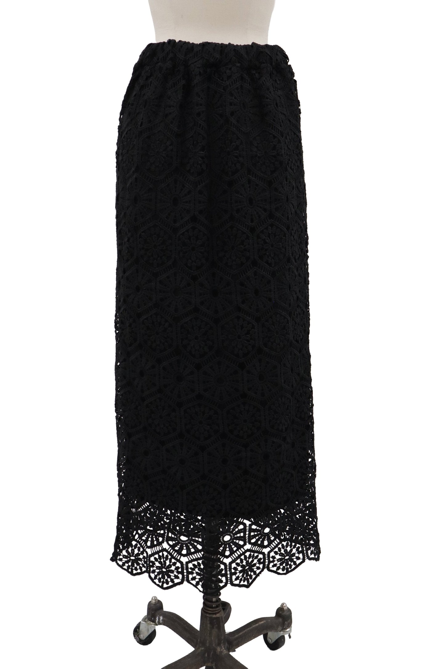lace pencil maxi skirt/RM-［2607-023］