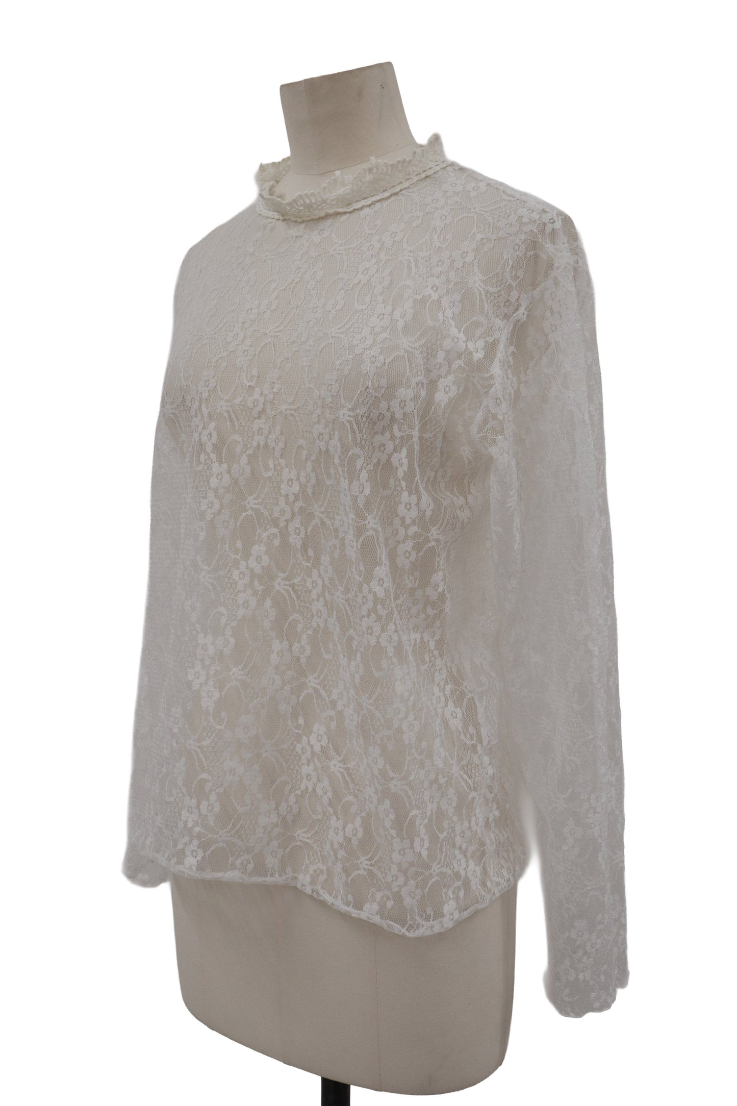 lace mock neck top/RM-［2607-020］