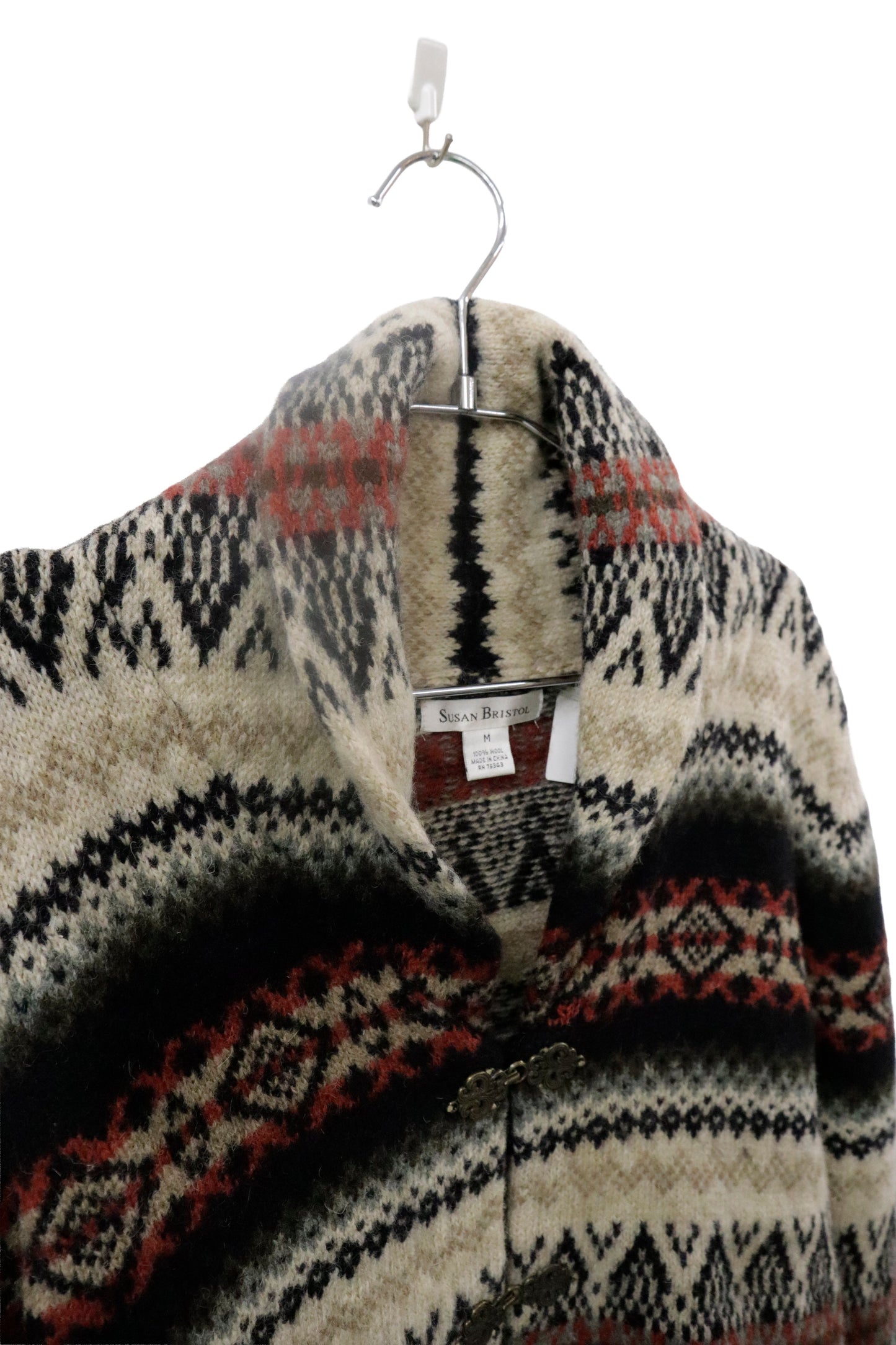 90’s SUSAN BRISTOL nordic cardigan / NV-［2601-021］