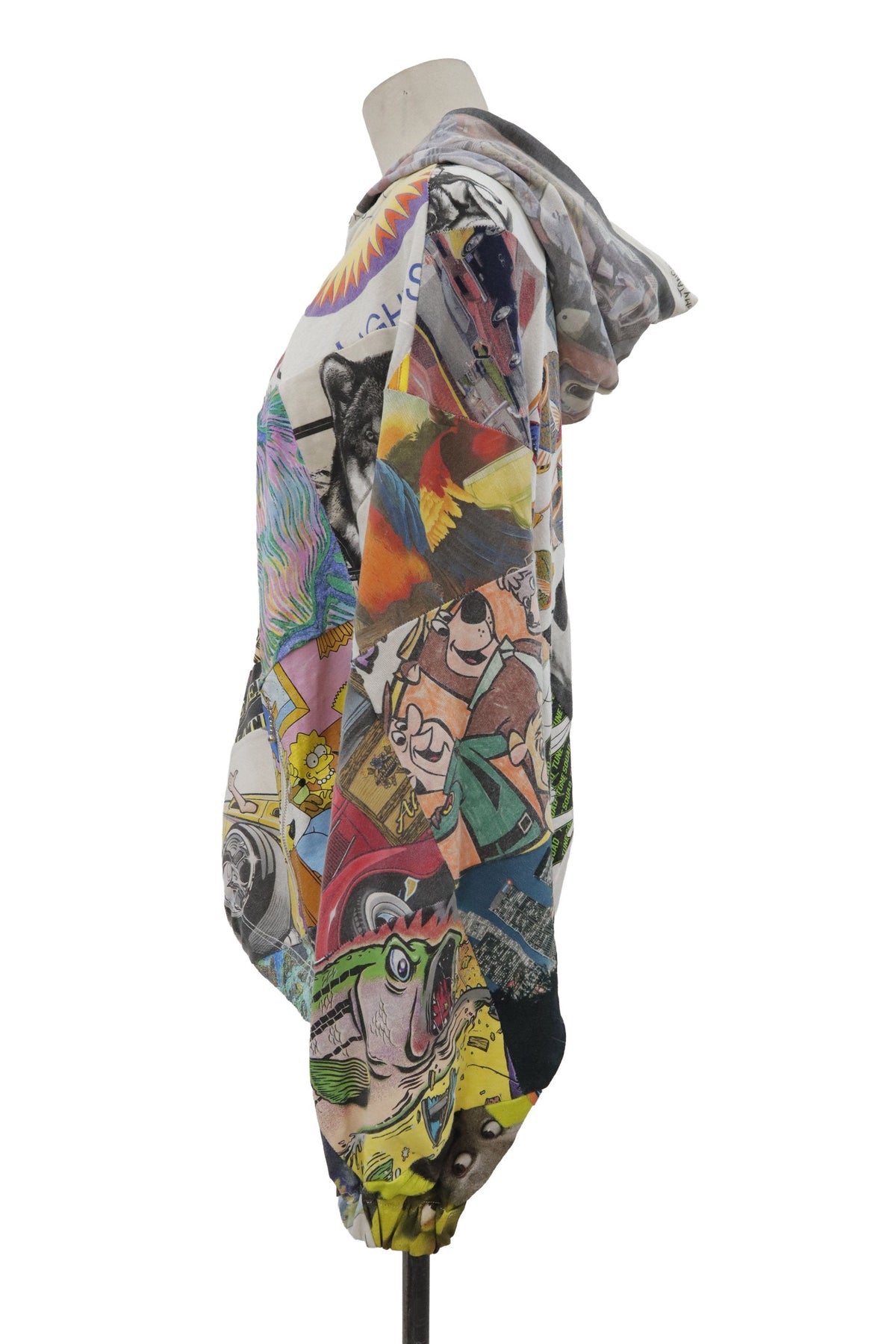 patchwork zip f hoodie/RM-［2608-093］