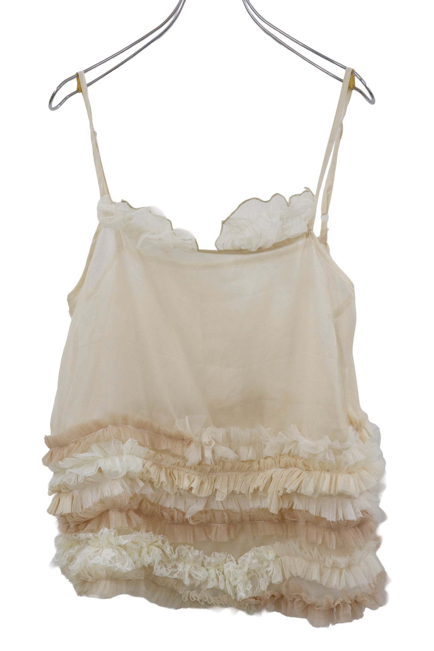 ruffle sheer tops/RM-［2604-029］