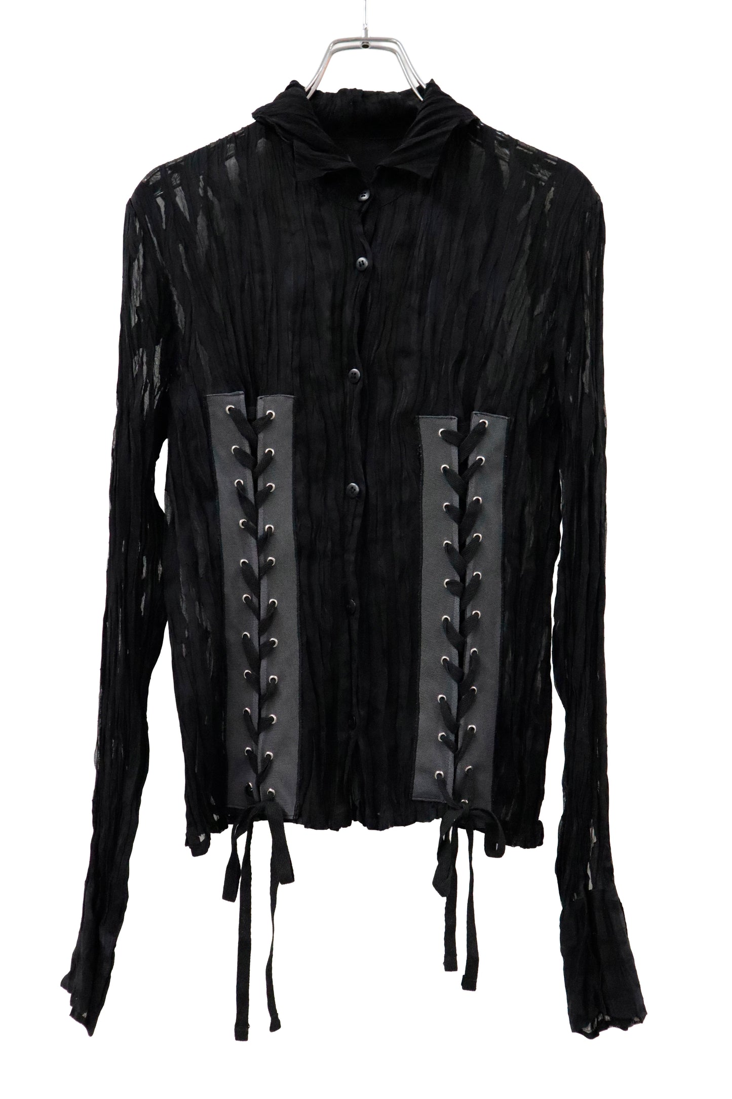 lace up shirt/RM-［2605-021］