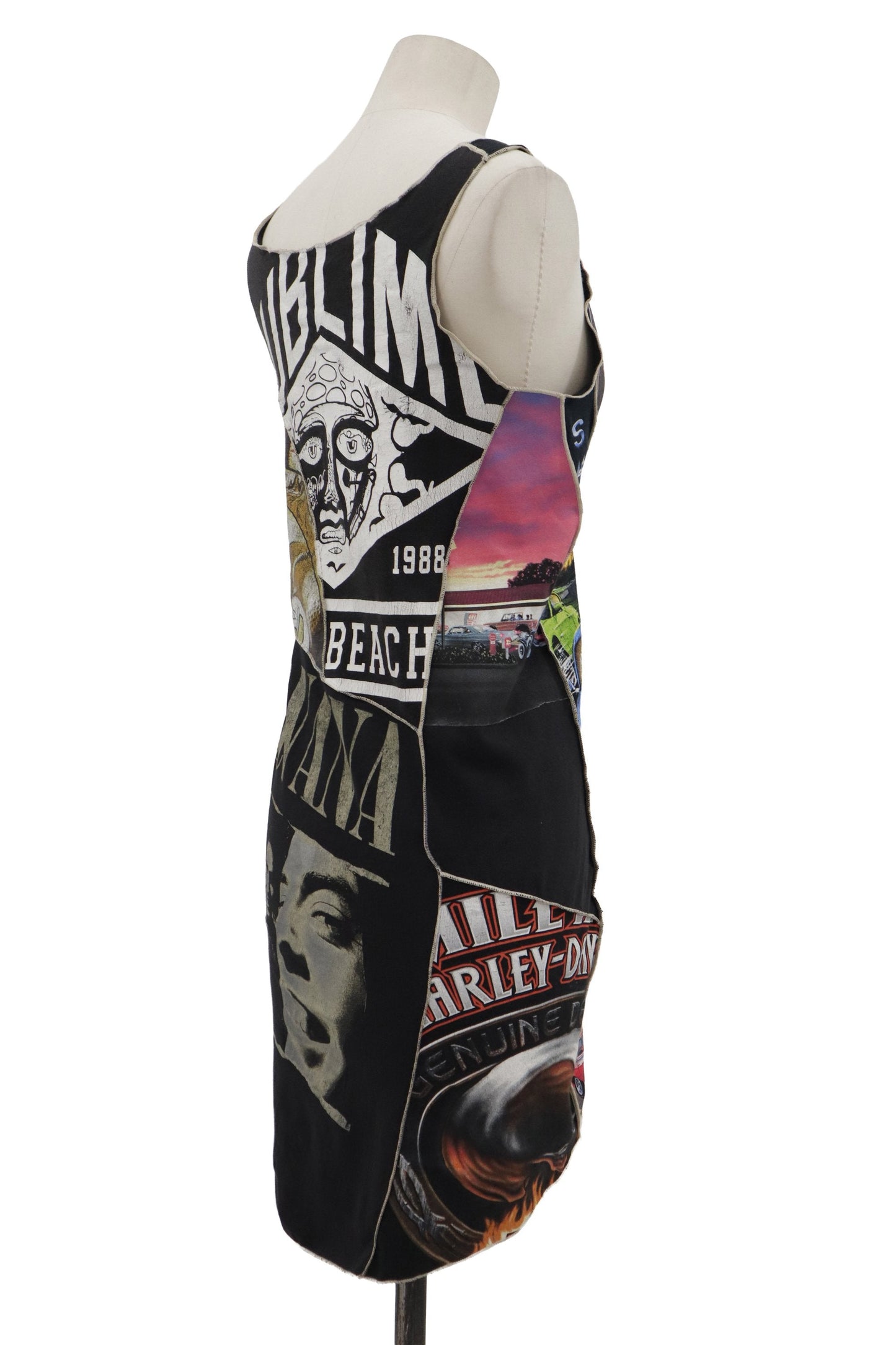 AC/DC lace up long tanktop/RM-［2606-021］