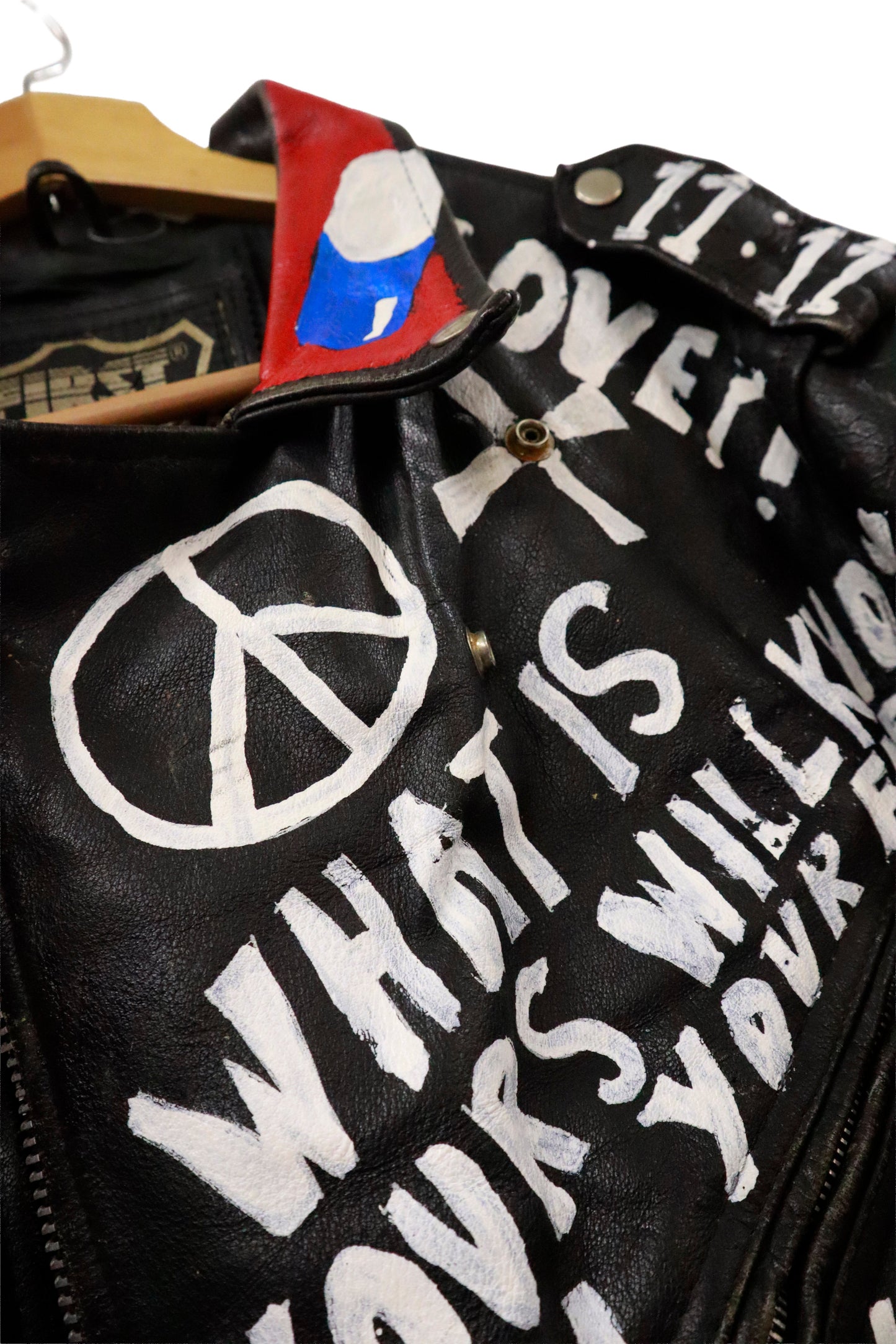80’s leather riders jacket / NV-［2601-044］