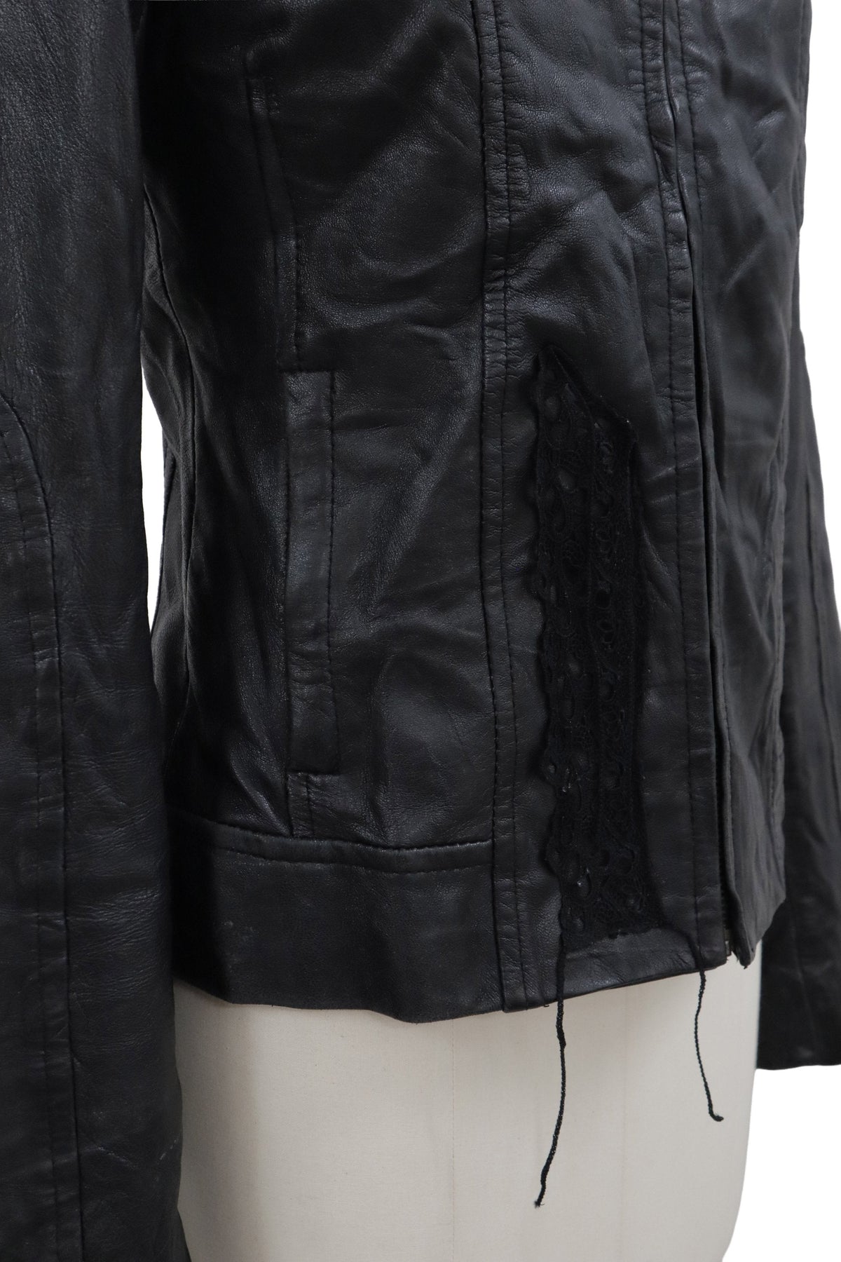 lace leather jacket/RM-［2608-104］