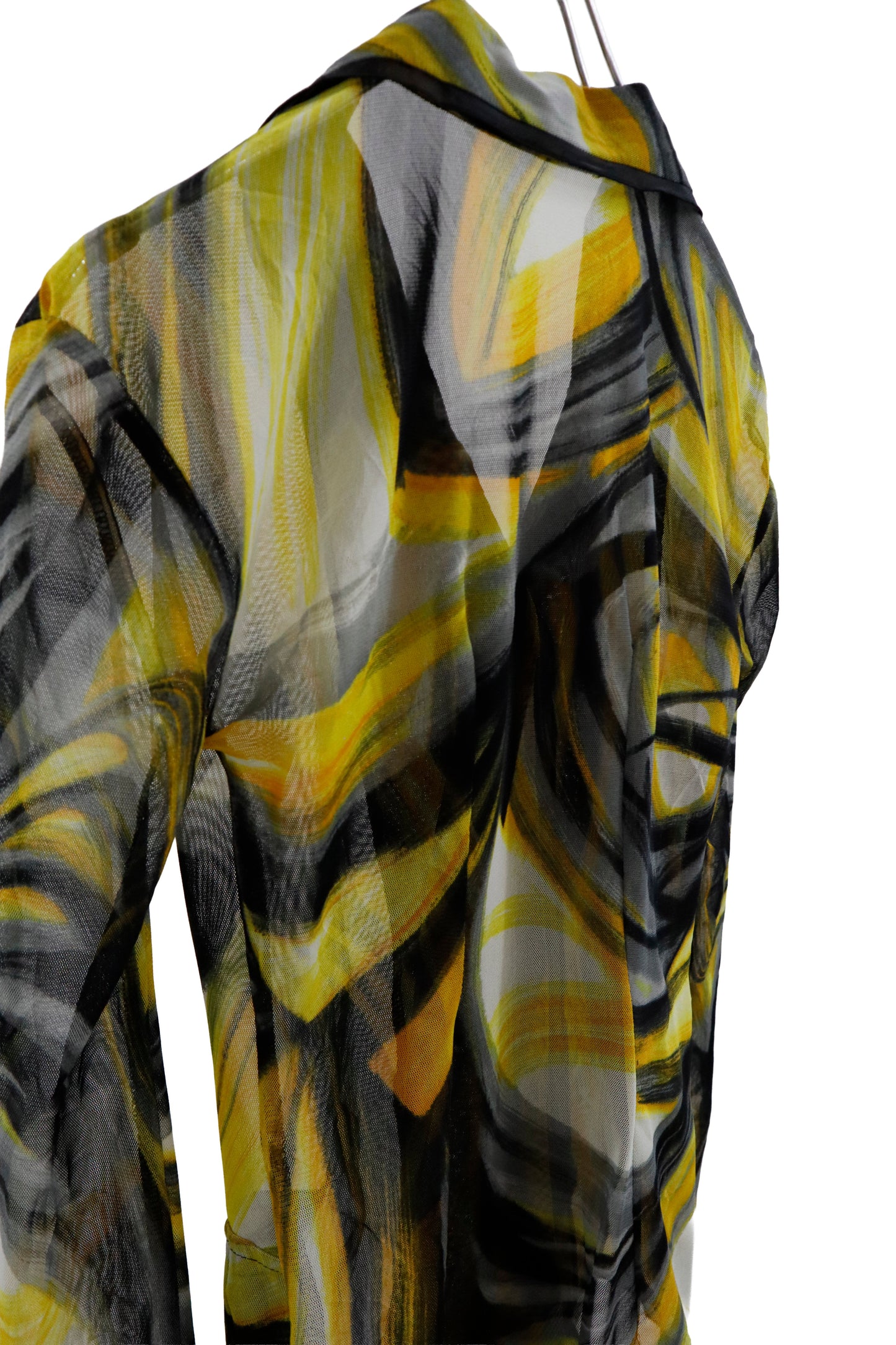 mesh graphic cardigan/RM-［2604-033］