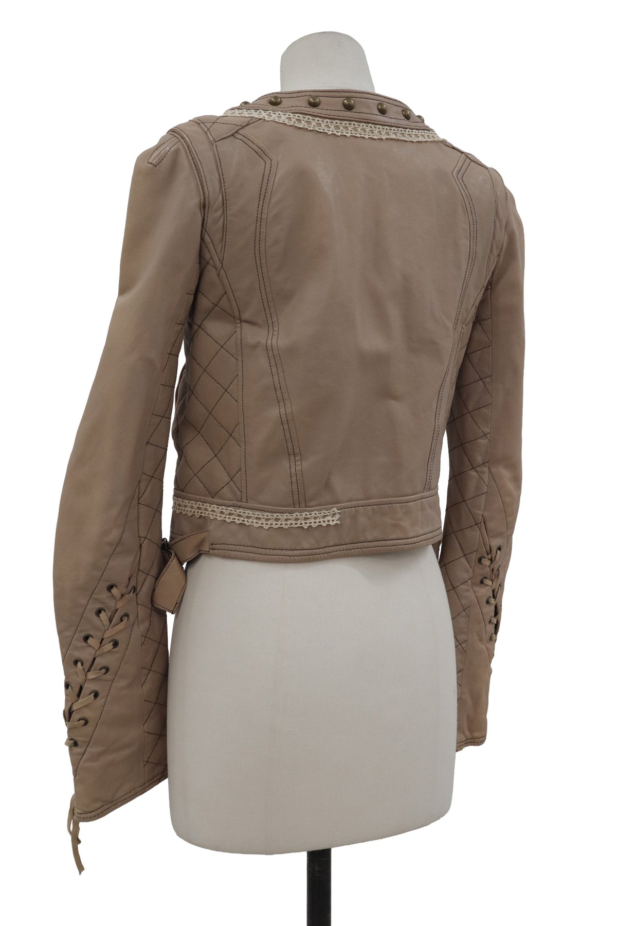 decorative leather jacket/RM-［2608-105］