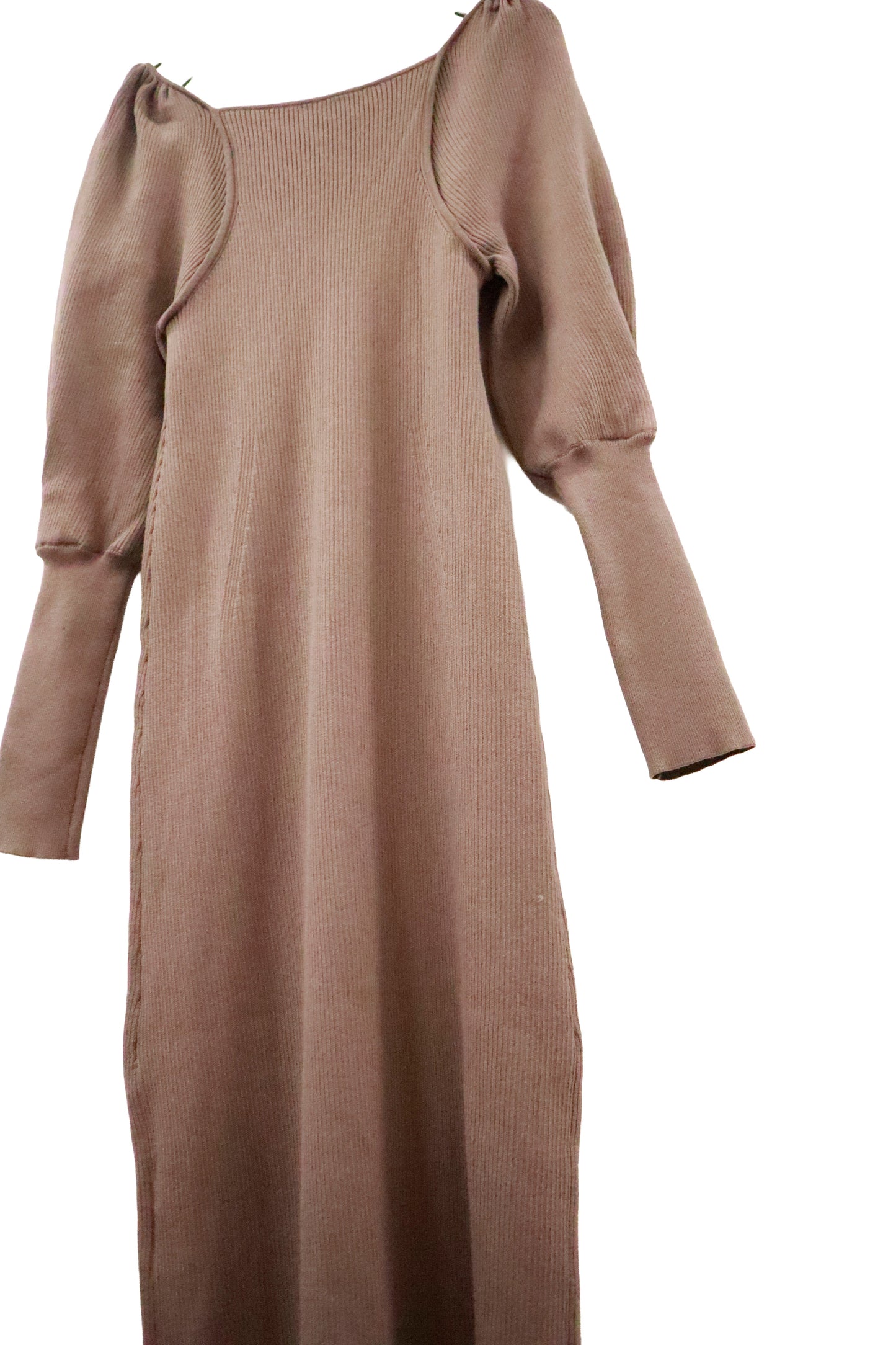 rib knit dress / U-［2601-040］
