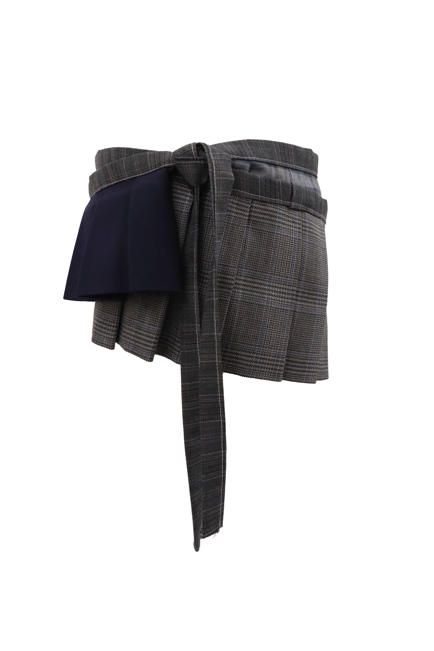 plaid tiered mini skirt/RM-［2607-044］